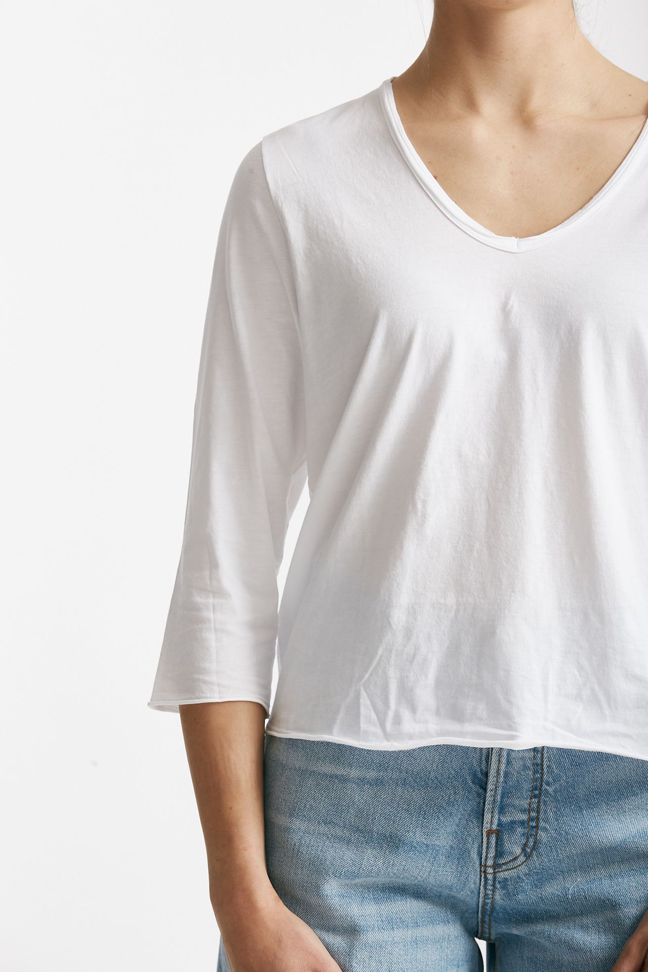 t-shirt in cotone lio bianco women Anonym apparel - 4