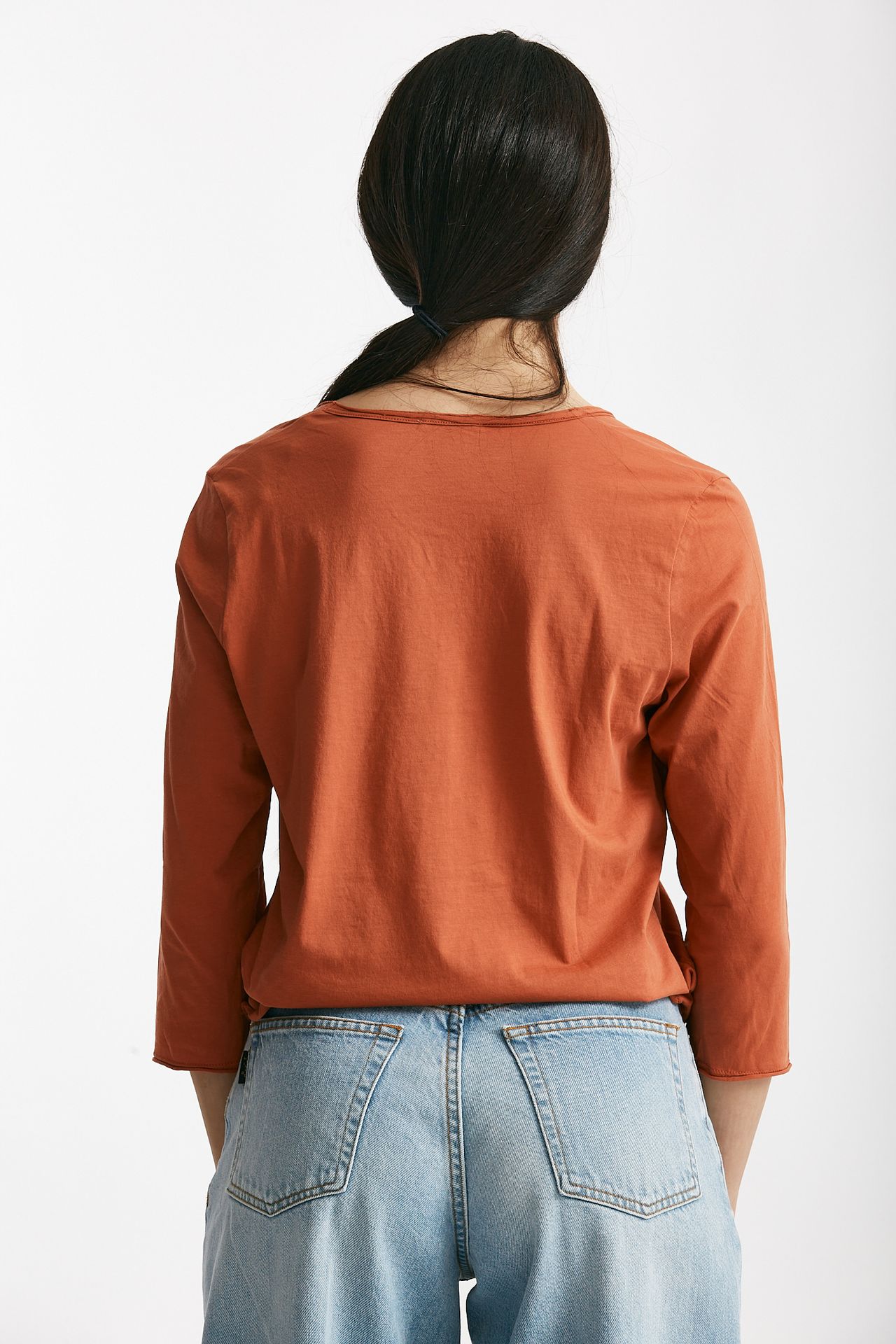 t-shirt in cotone lio arancio women Anonym apparel - 3