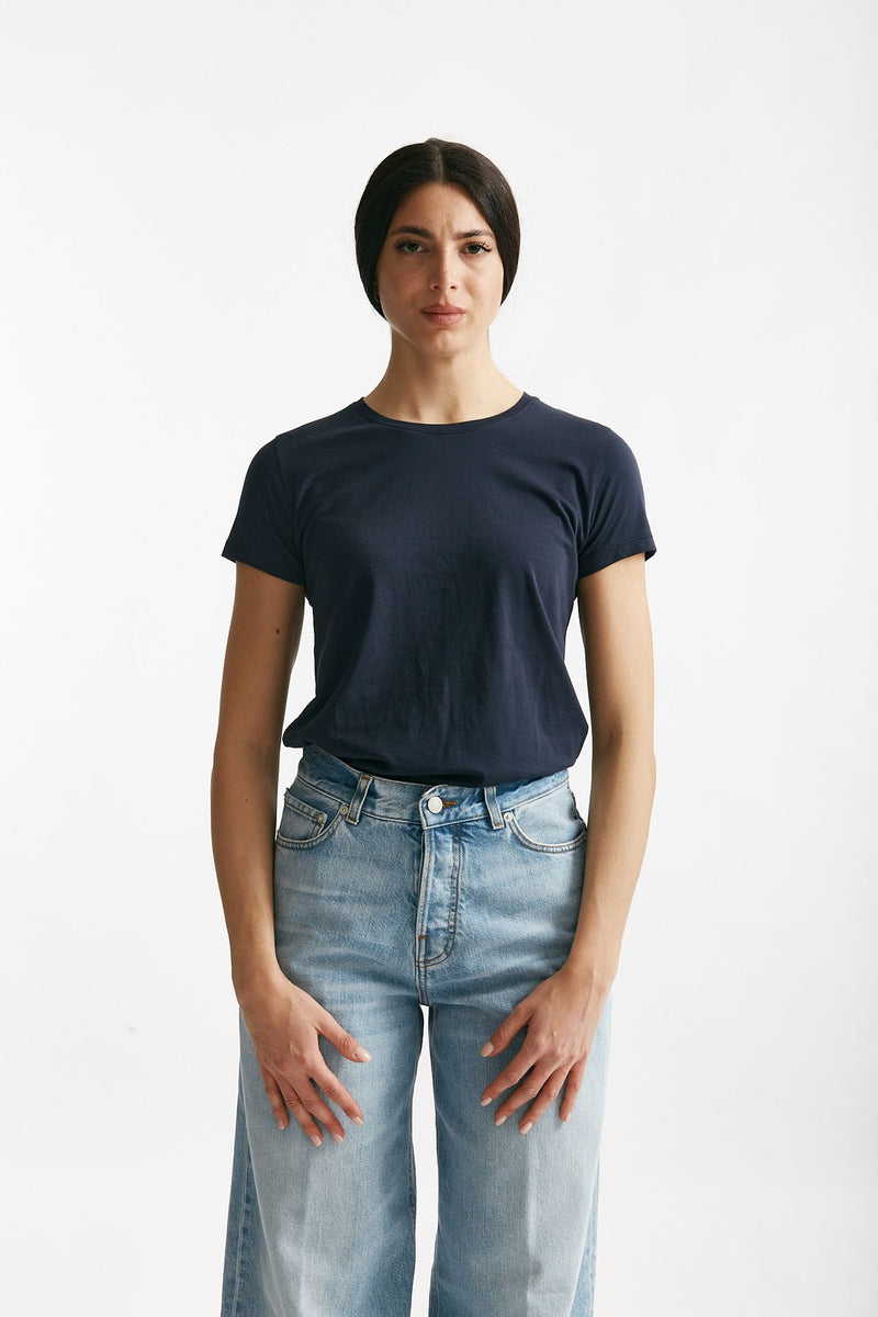 t-shirt basic girocollo maribel blu women Anonym apparel