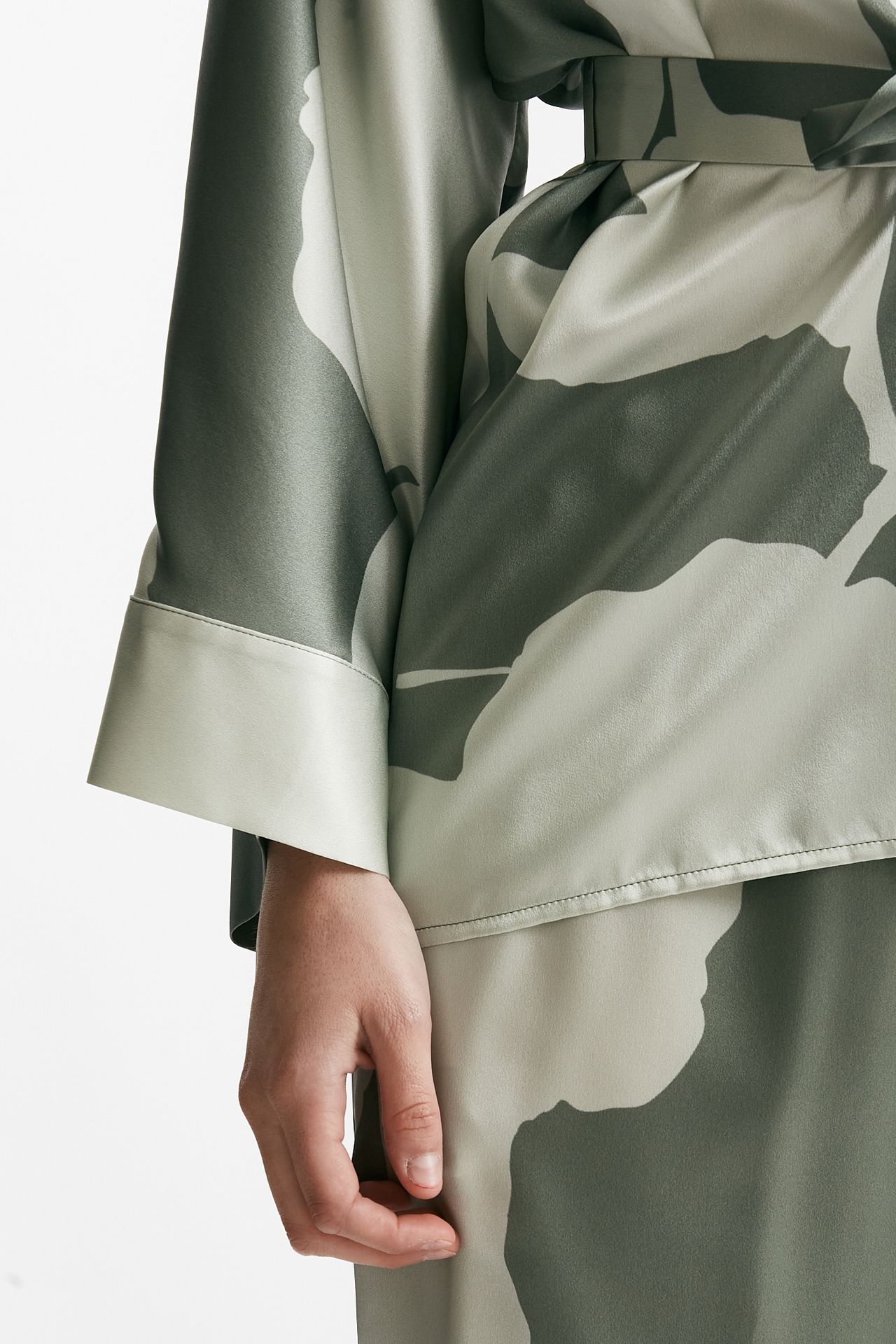 kimono in raso di pura seta fantasia women Antonelli firenze - 4
