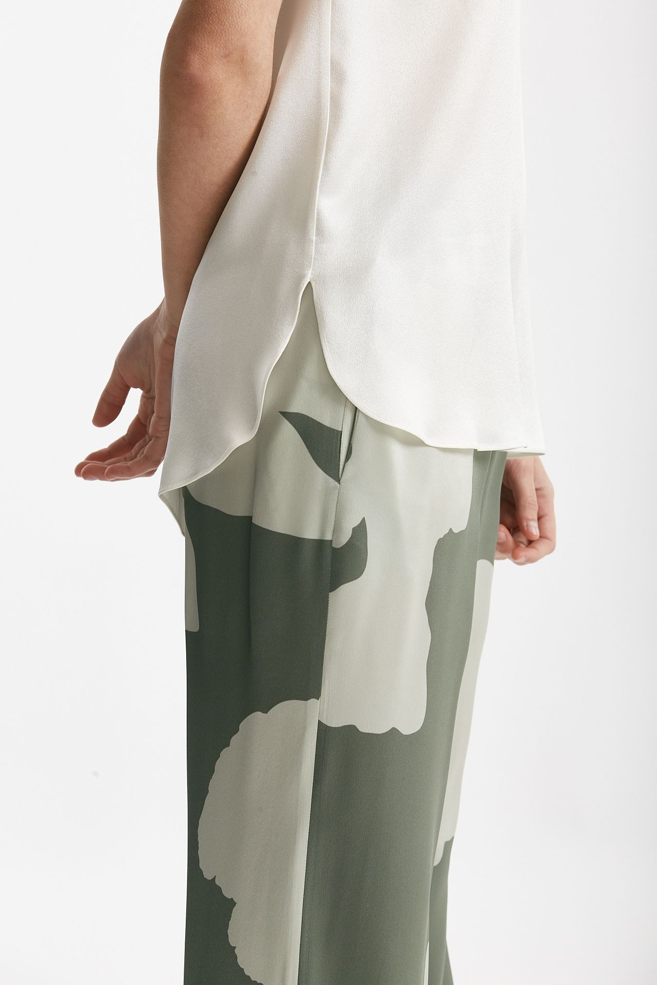 top in misto seta bianco women Antonelli firenze - 4
