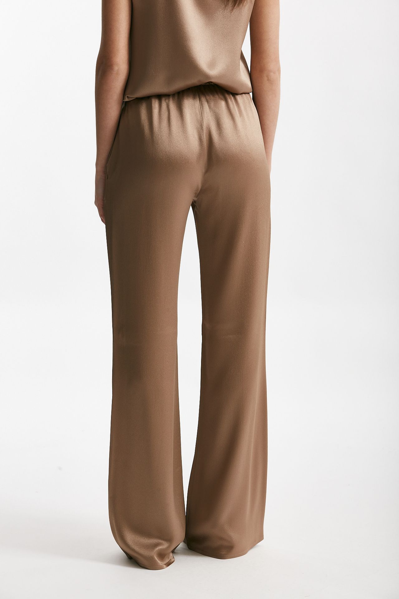 pantalone fluido misto seta bronzo women Antonelli firenze - 5