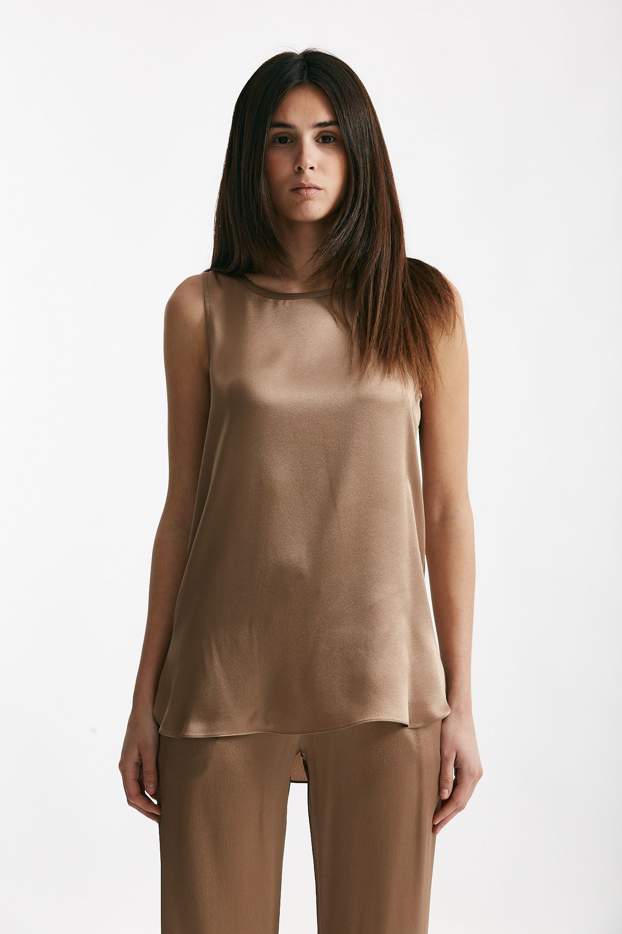 top in misto seta bronzo women Antonelli firenze - 5