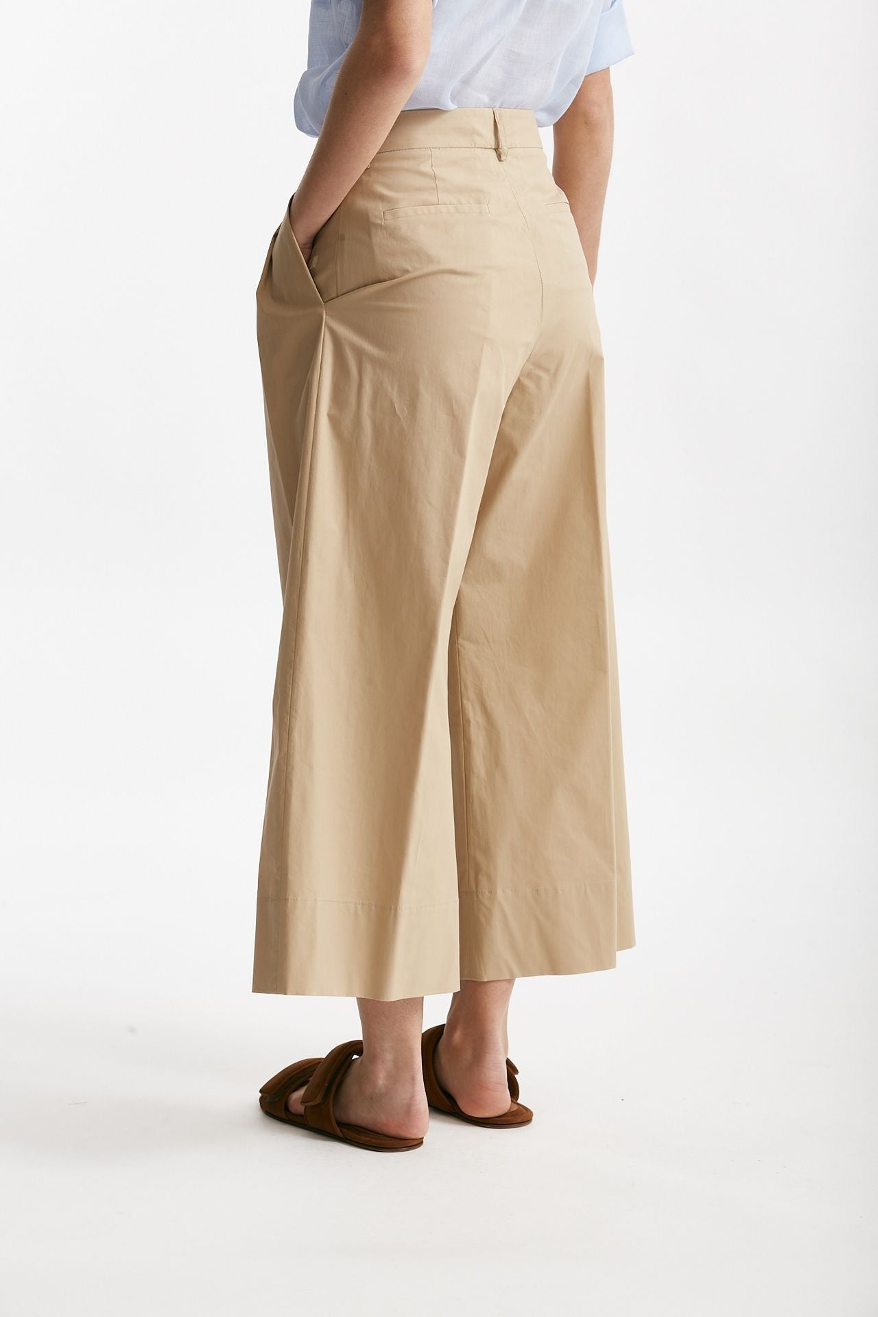 pantalone pinces beige vita alta women Antonelli firenze - 3