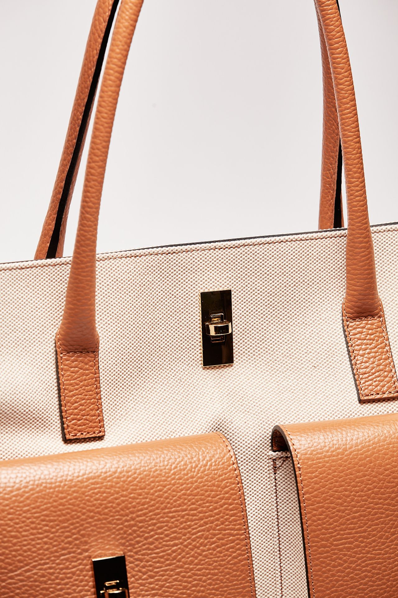 borsa in pelle e canvas soledad cuoio women Avenue 67 - 4