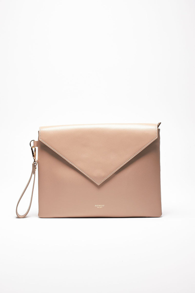 busta bonnie in pelle palmelato tortora women Avenue 67