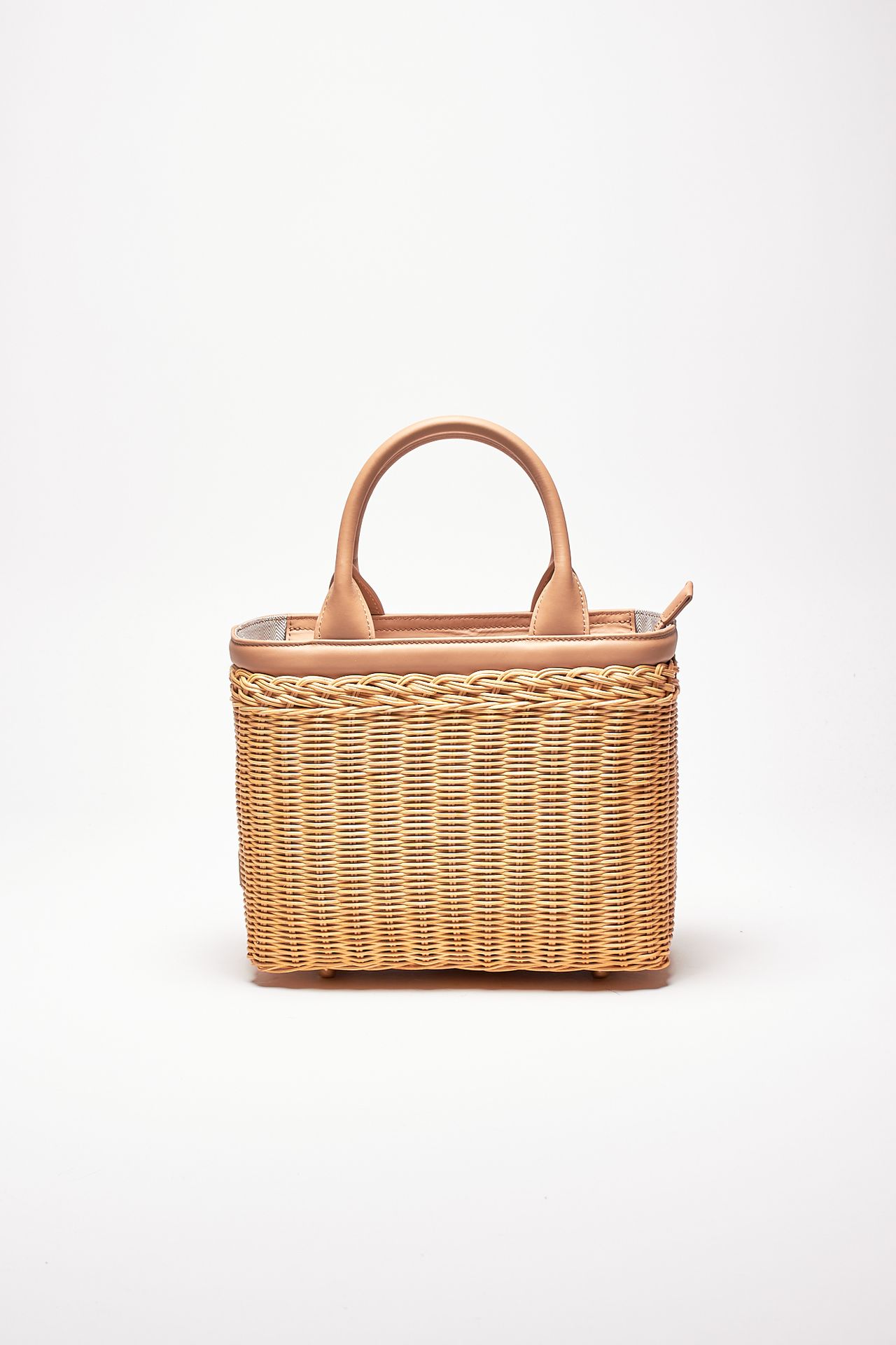 borsa rigida lillith in midollino e pelle women Avenue 67 - 4