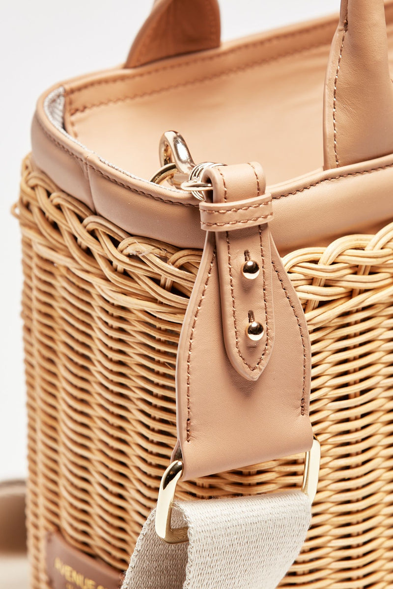 borsa rigida lillith in midollino e pelle women Avenue 67
