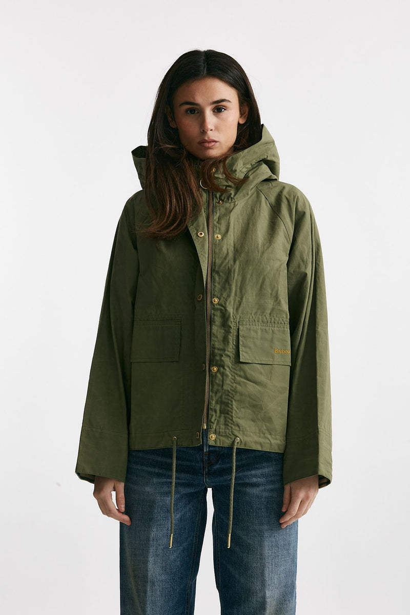giubbino impermeabile nith verde militare women Barbour