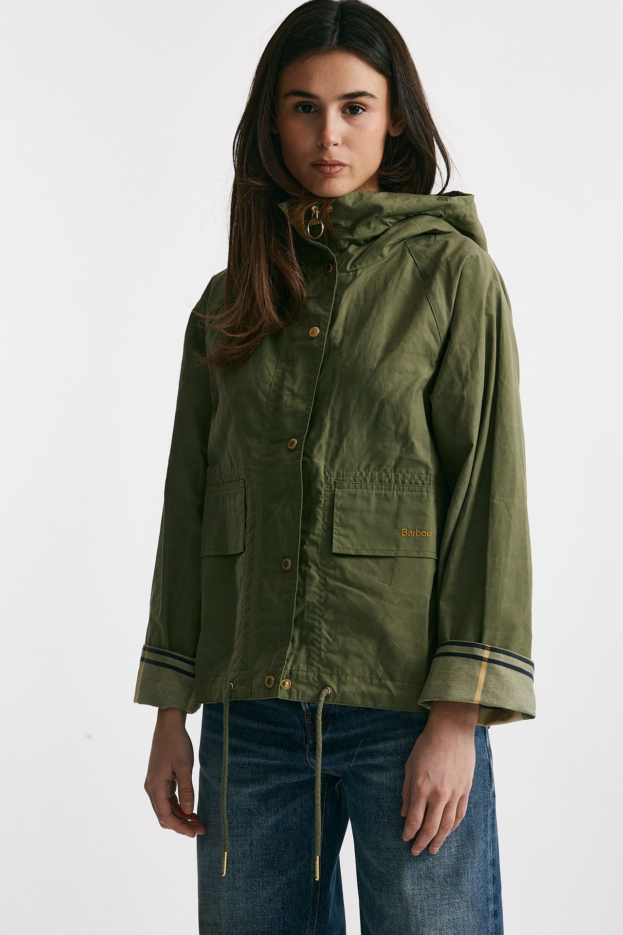 giubbino impermeabile nith verde militare women Barbour - 4