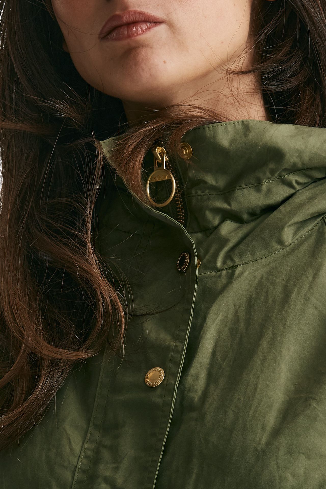 giubbino impermeabile nith verde militare women Barbour - 7