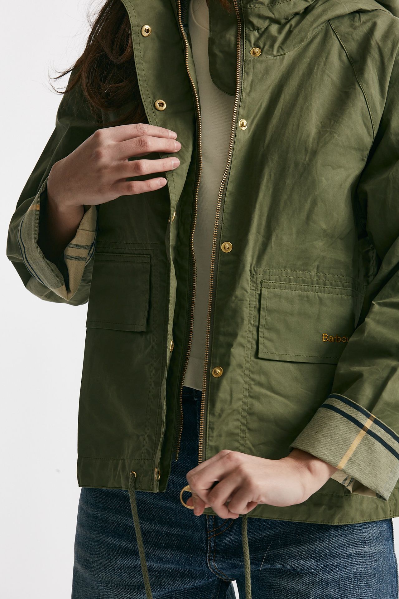 giubbino impermeabile nith verde militare women Barbour - 8