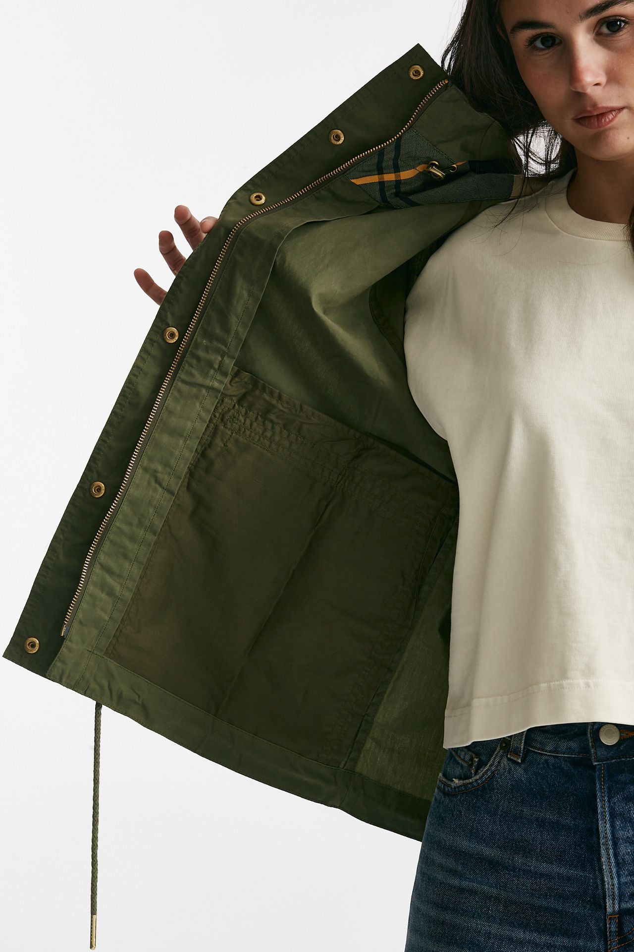 giubbino impermeabile nith verde militare women Barbour - 9