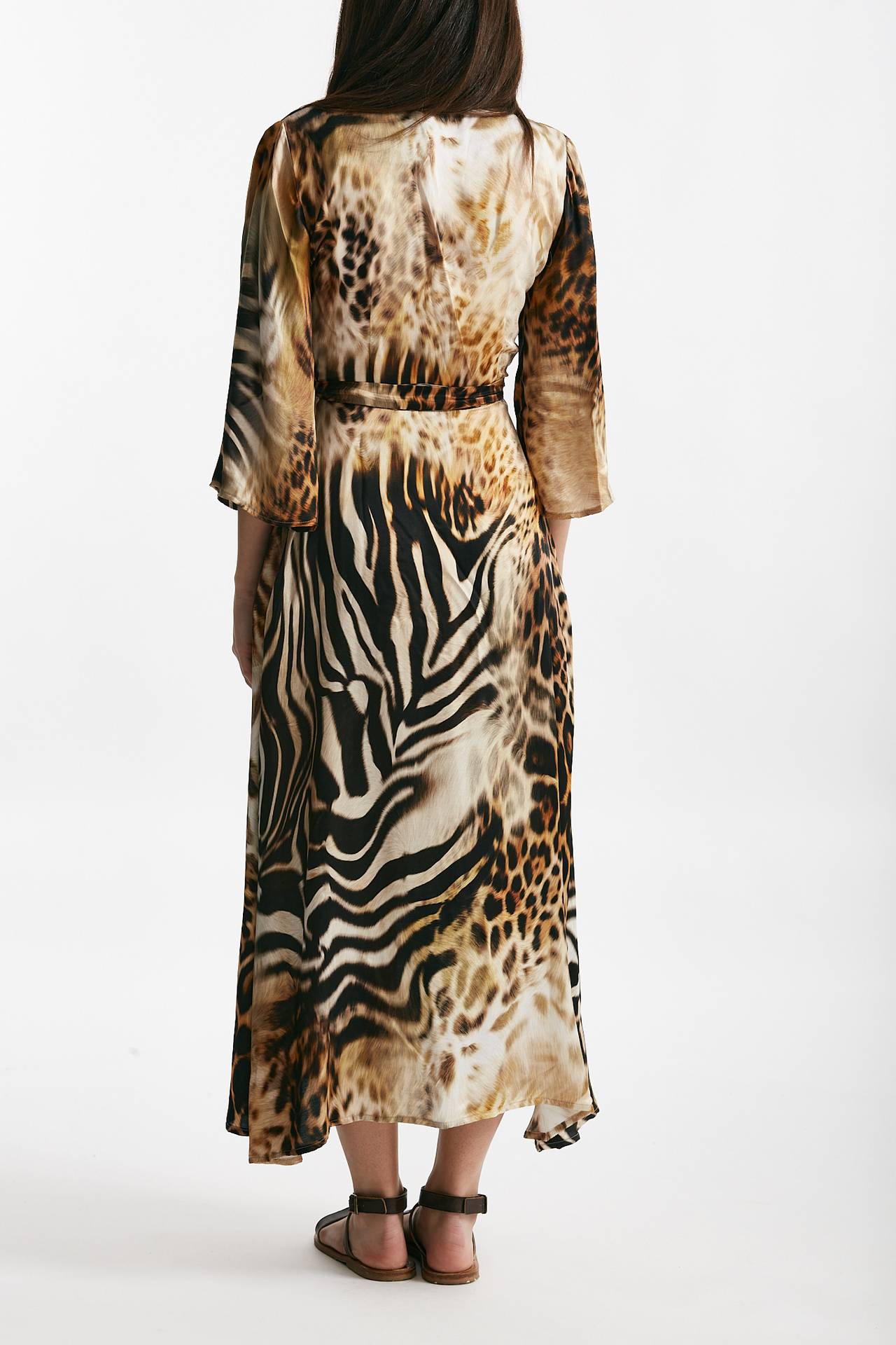 abito wrap animalier scollo incrociato women Bellini - 4