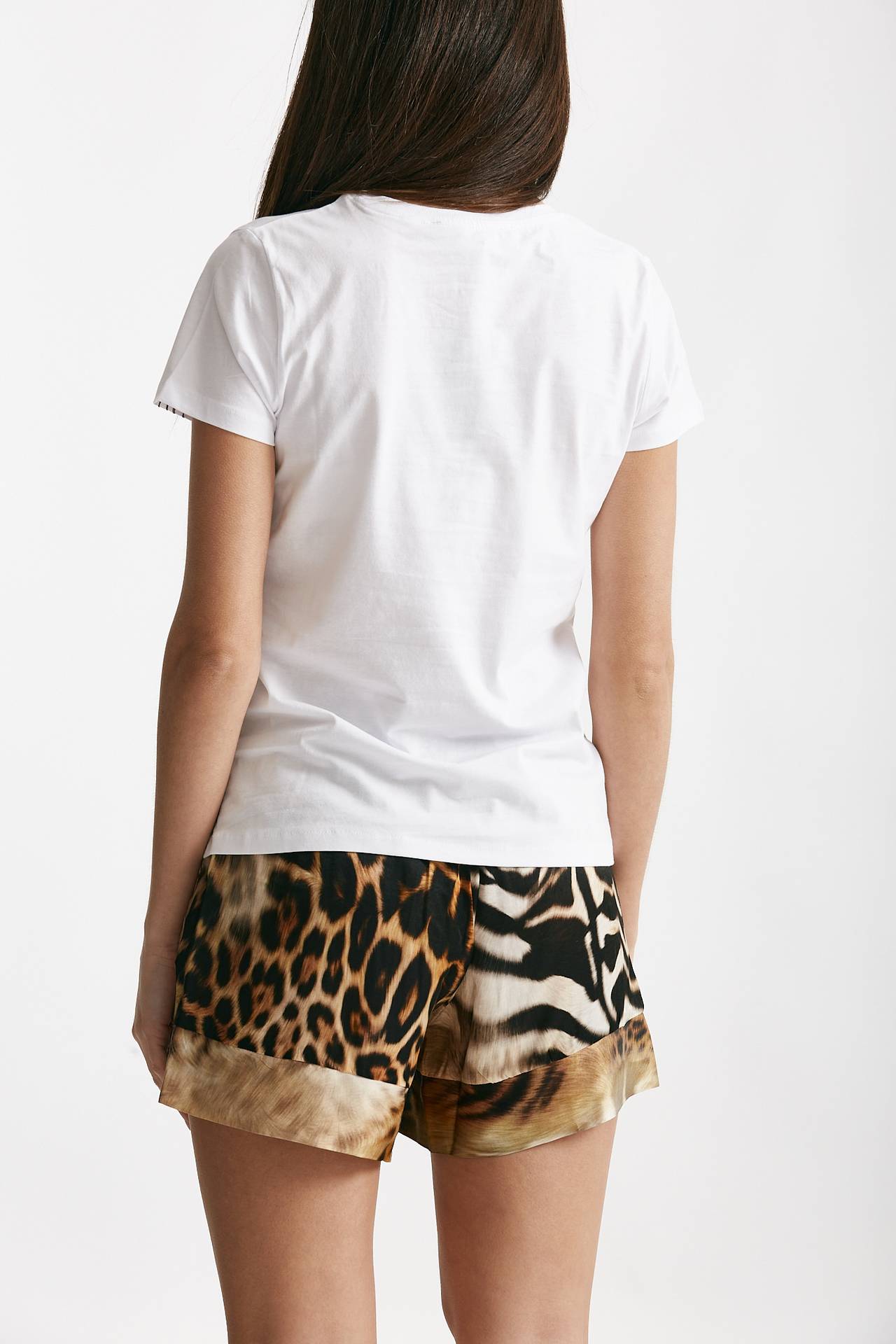 t-shirt con applicazione animalier bianca women Bellini - 3