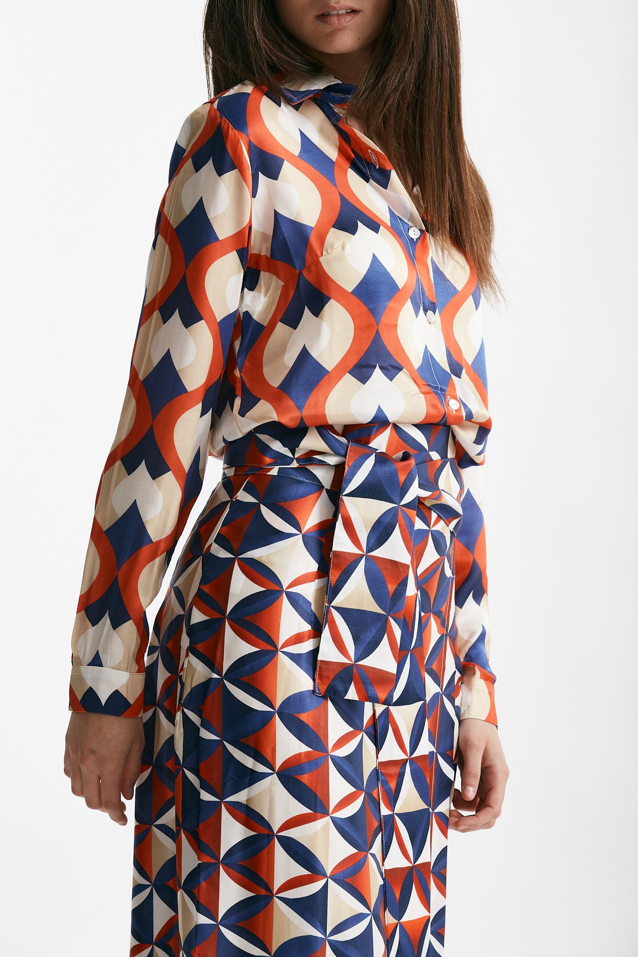 camicia in fantasia fantasia geometrica women Bellini - 4