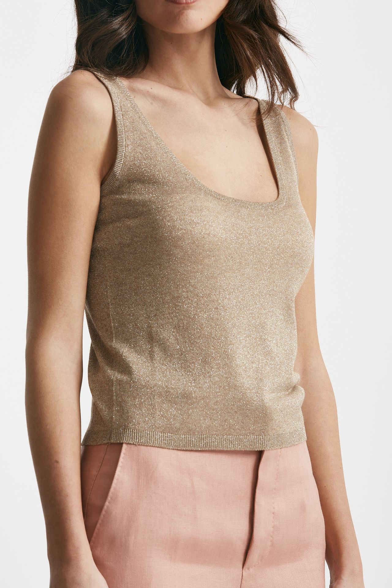 top in lurex oro women Be you - 4