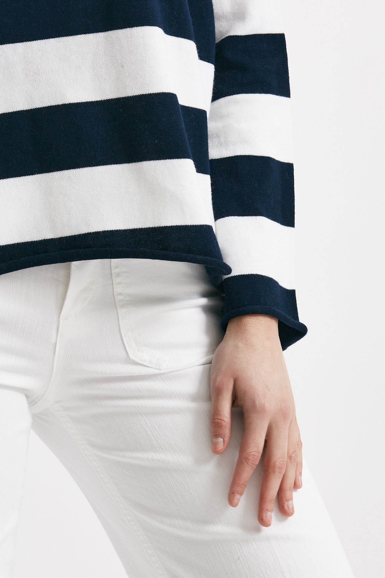 maglia ampia in cotone e cachemire rigata women Be you - 6