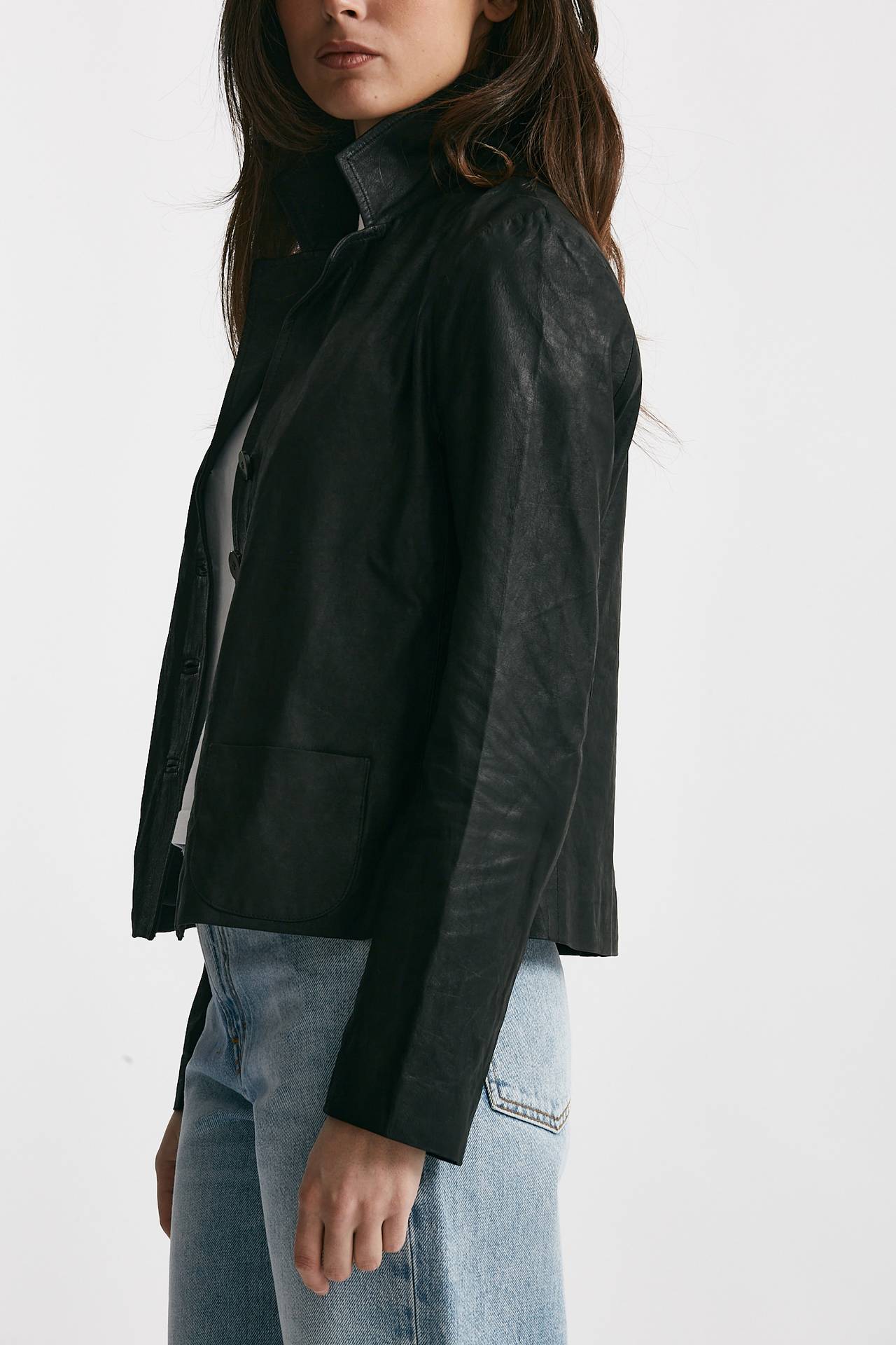 giacca slim in pelle nero women Giorgio brato - 2