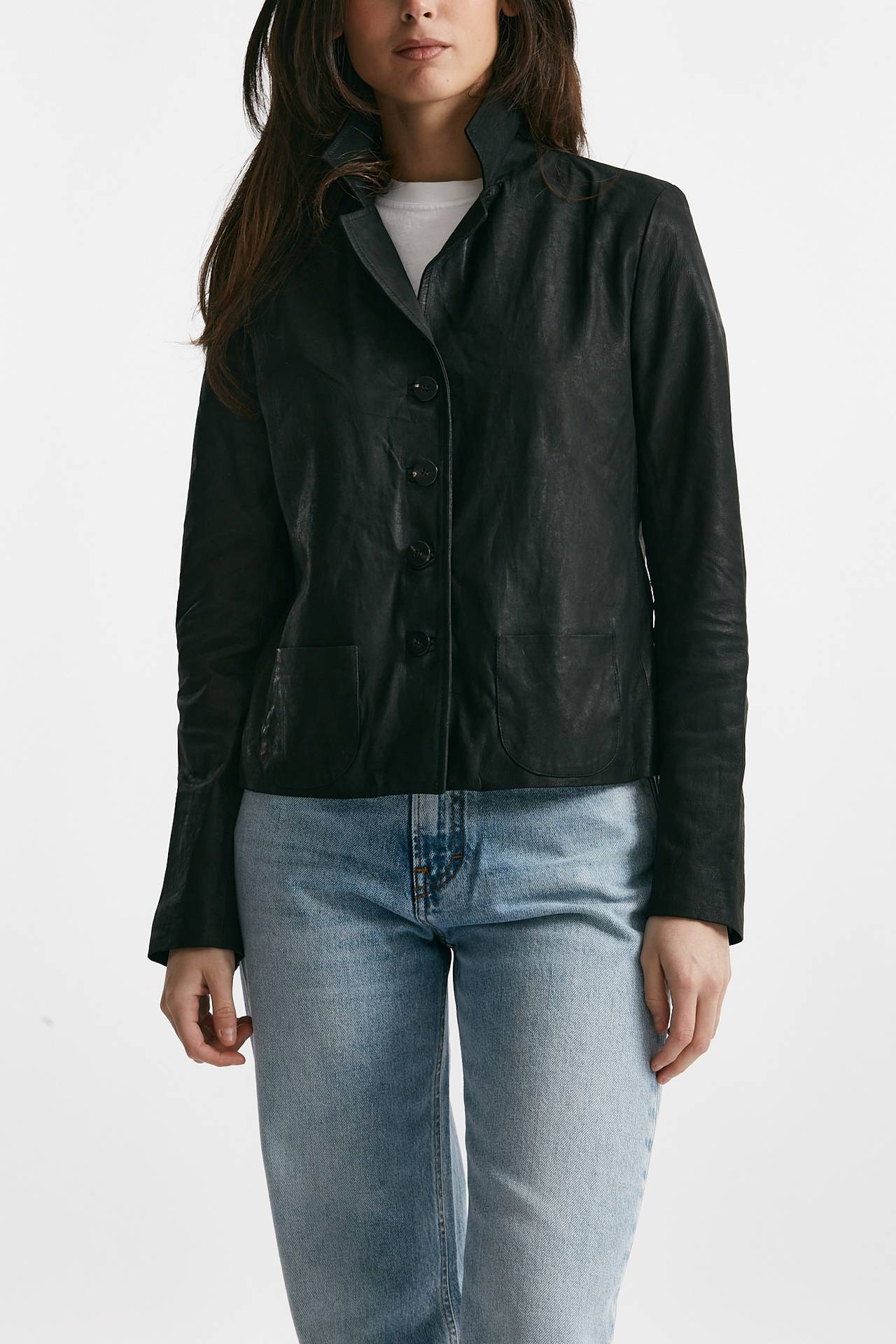 giacca slim in pelle nero women Giorgio brato - 6