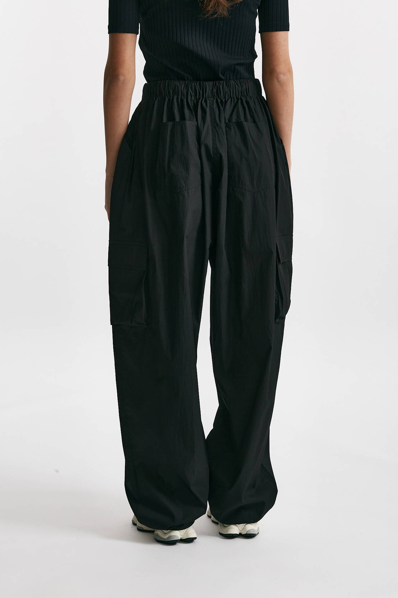 pantalone over fit in tela tecnica nero women Giorgio brato - 3