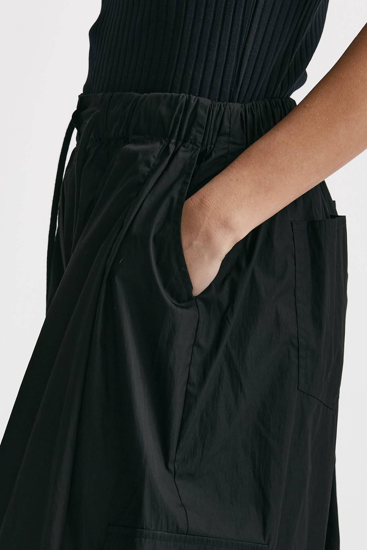 pantalone over fit in tela tecnica nero women Giorgio brato - 6