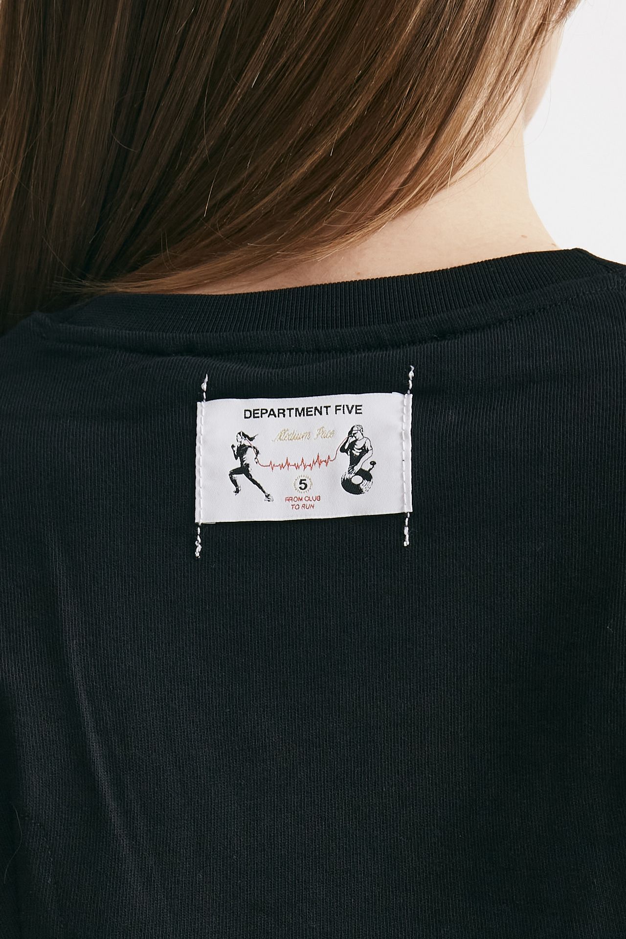 t-shirt in cotone point nero women Department five - 3