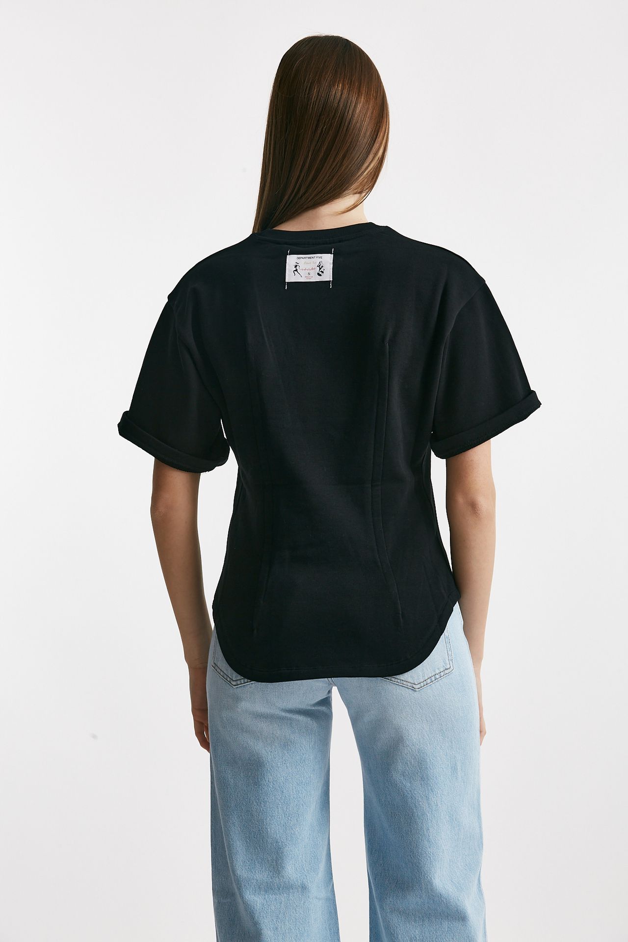 t-shirt in cotone point nero women Department five - 4