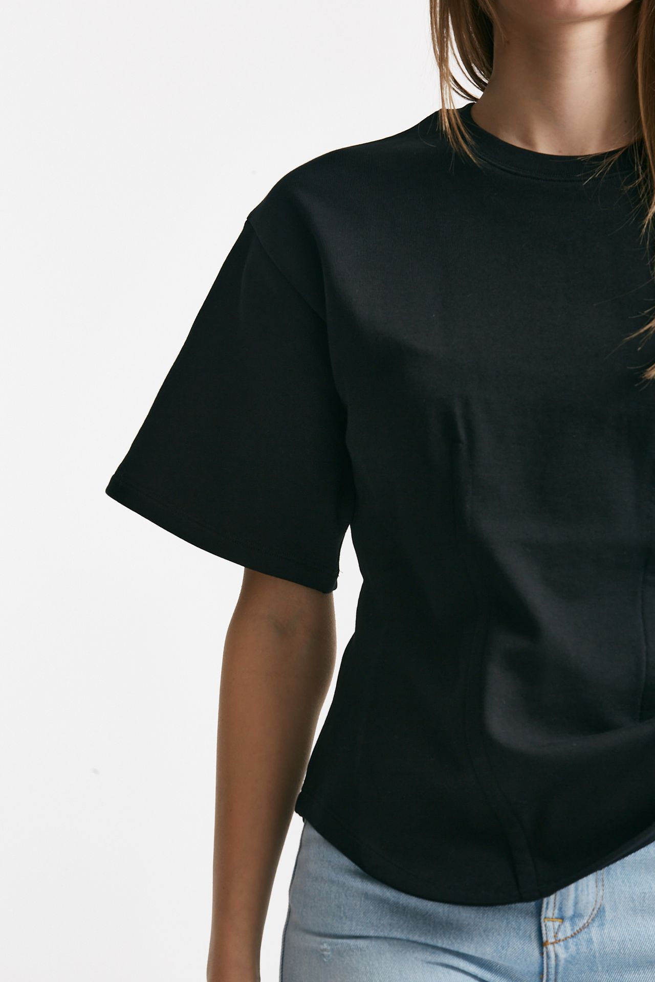 t-shirt in cotone point nero women Department five - 5