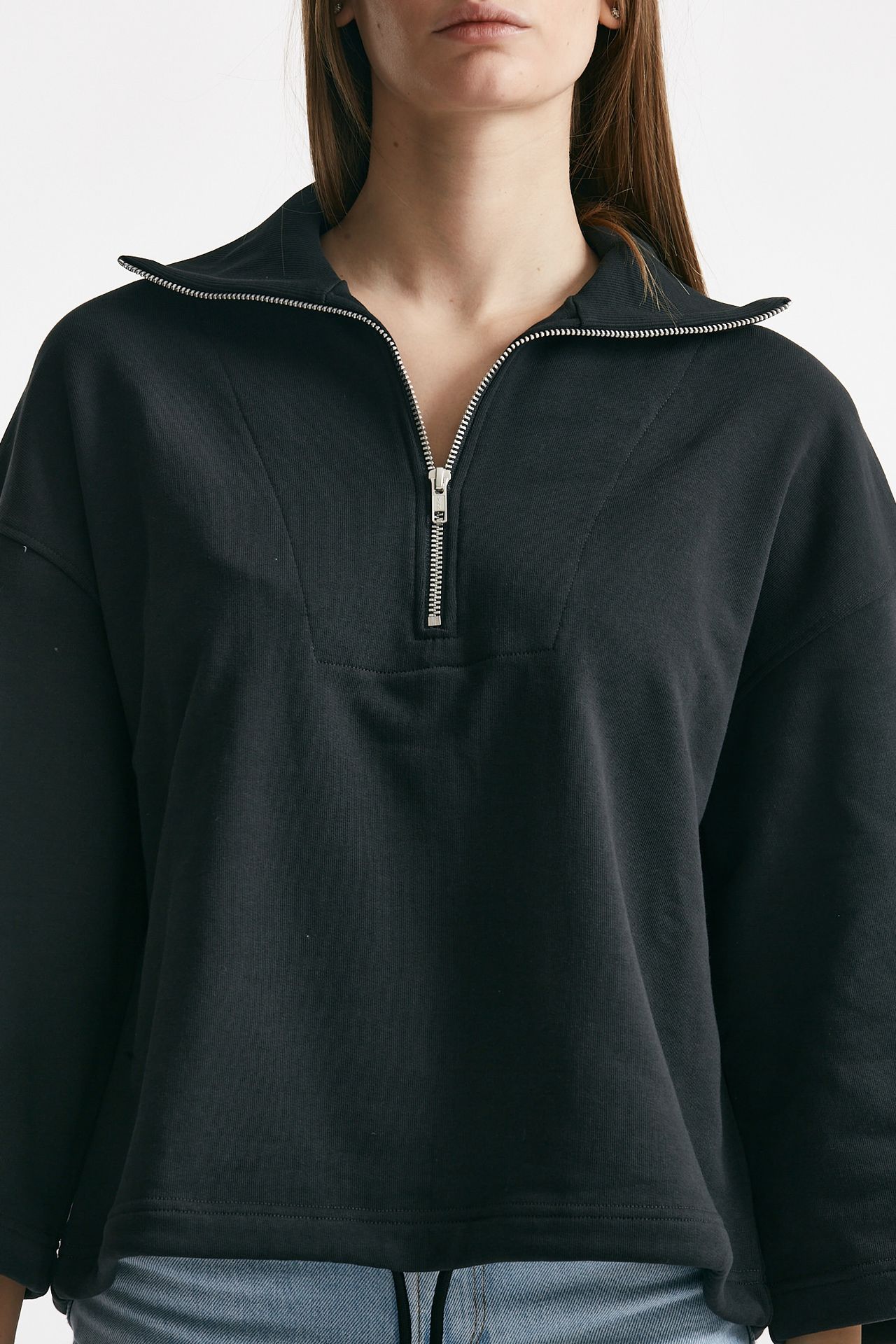 felpa collo polo loka grigio scuro women Department five - 5