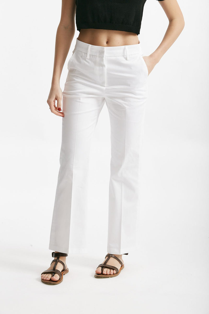 pantalone in cotone jettis bianco women Department five