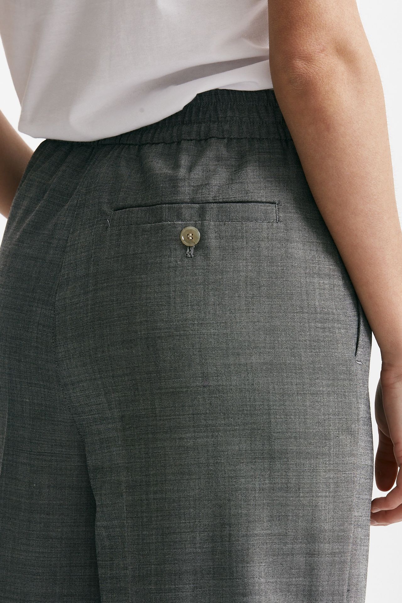 pantalone palazzo grigio tela in misto lana women Department five - 5