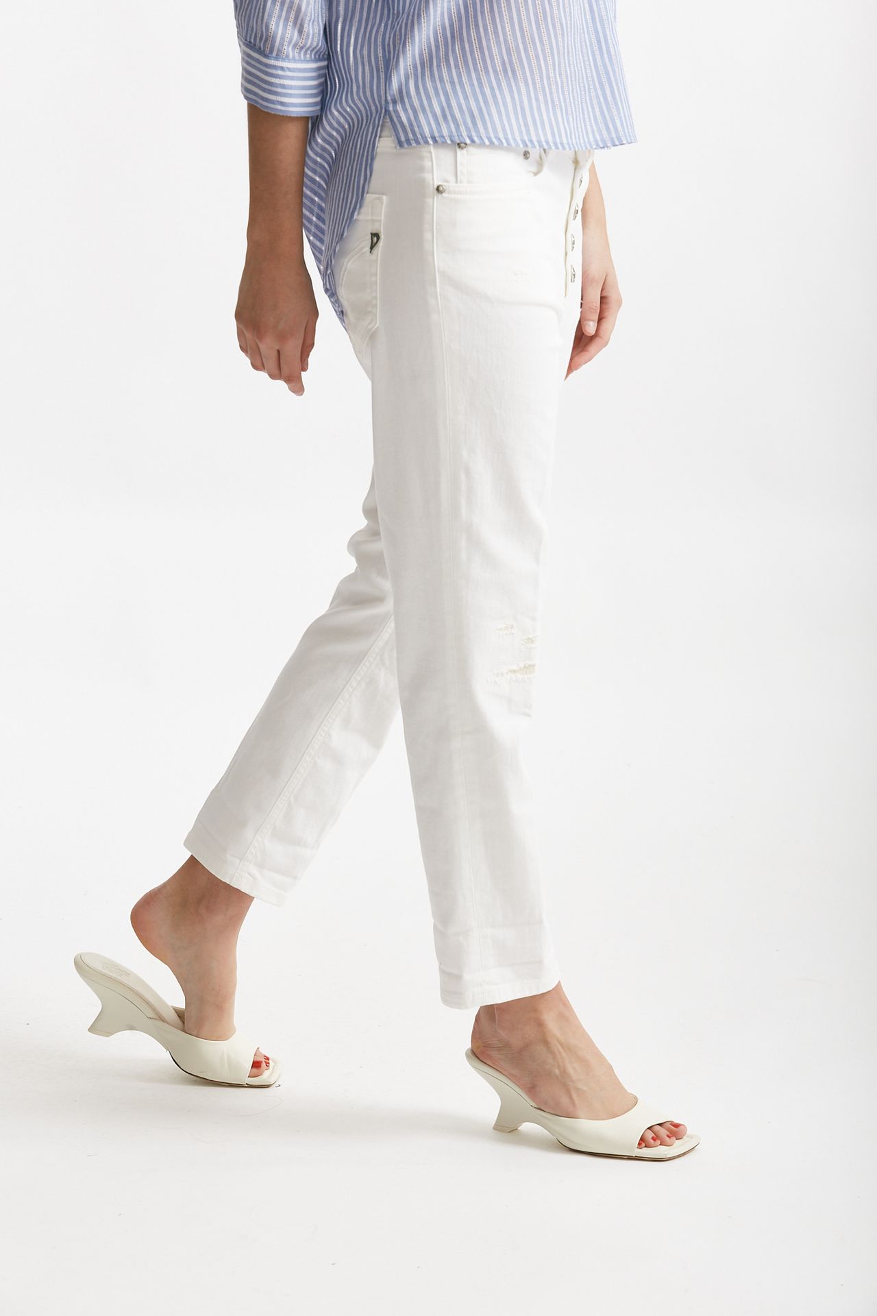 jeans loose fit koons bianco women Dondup - 4