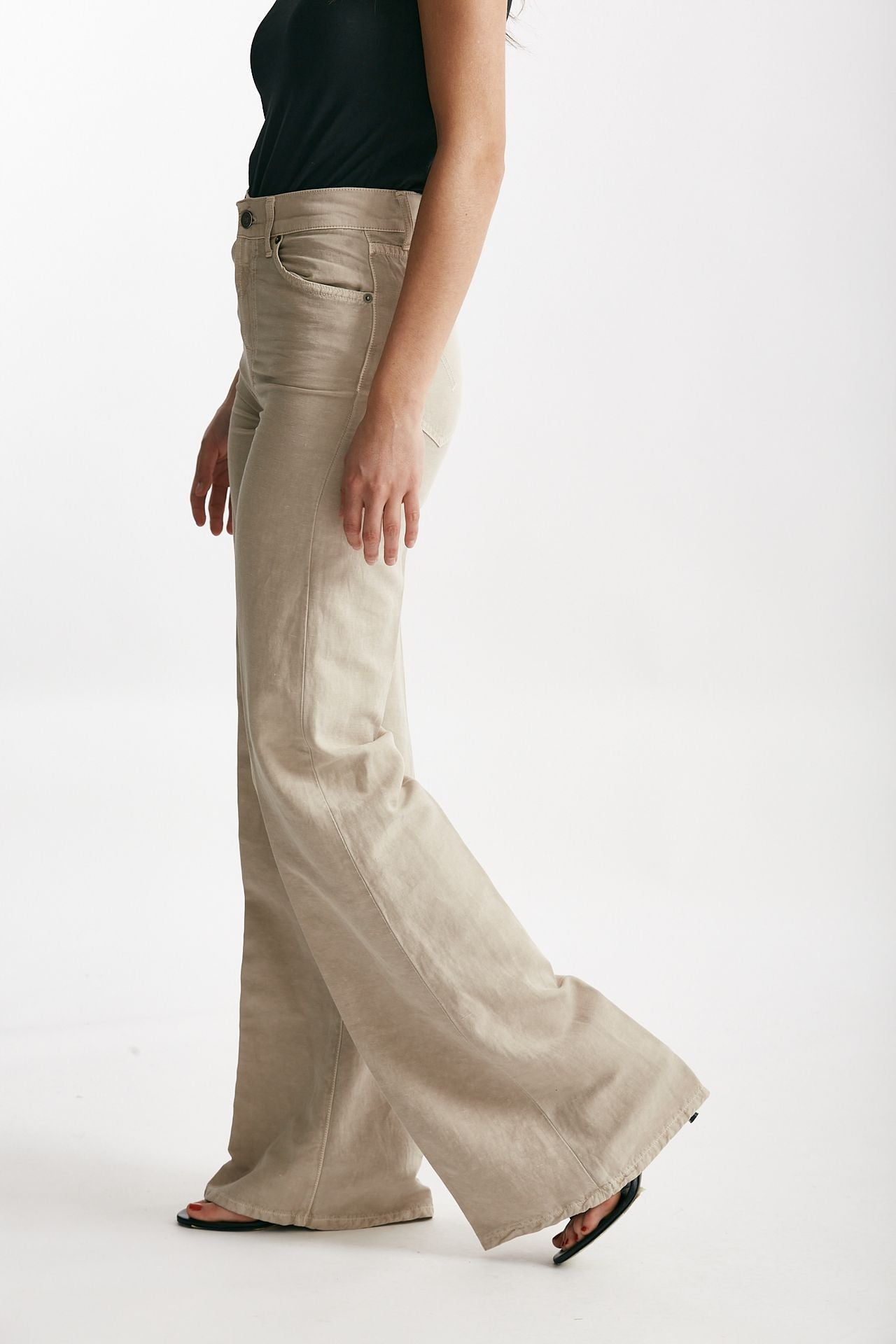 pantalone palazzo amber beige women Dondup - 3