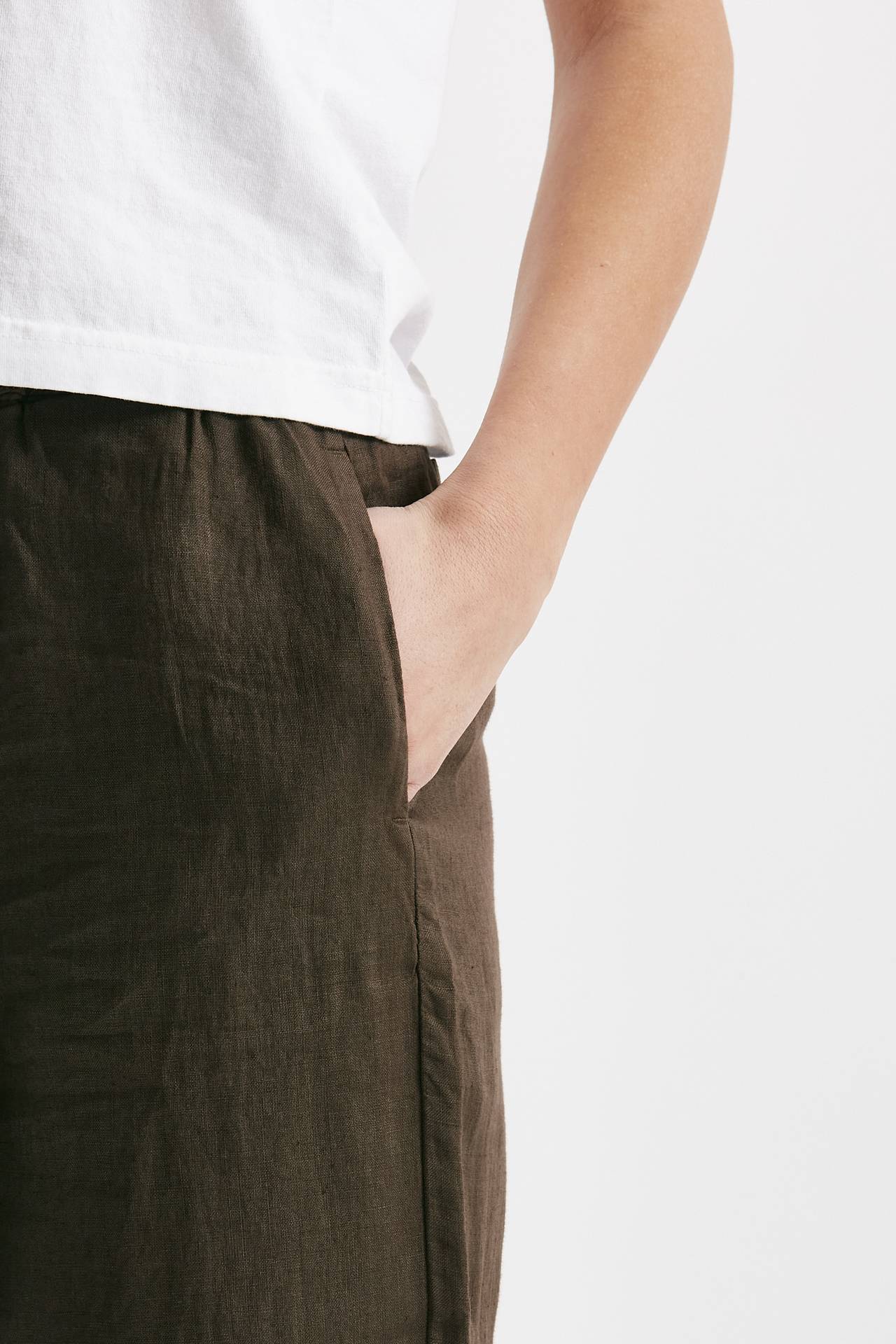 pantalone jogging in lino marrone women Fay - 3