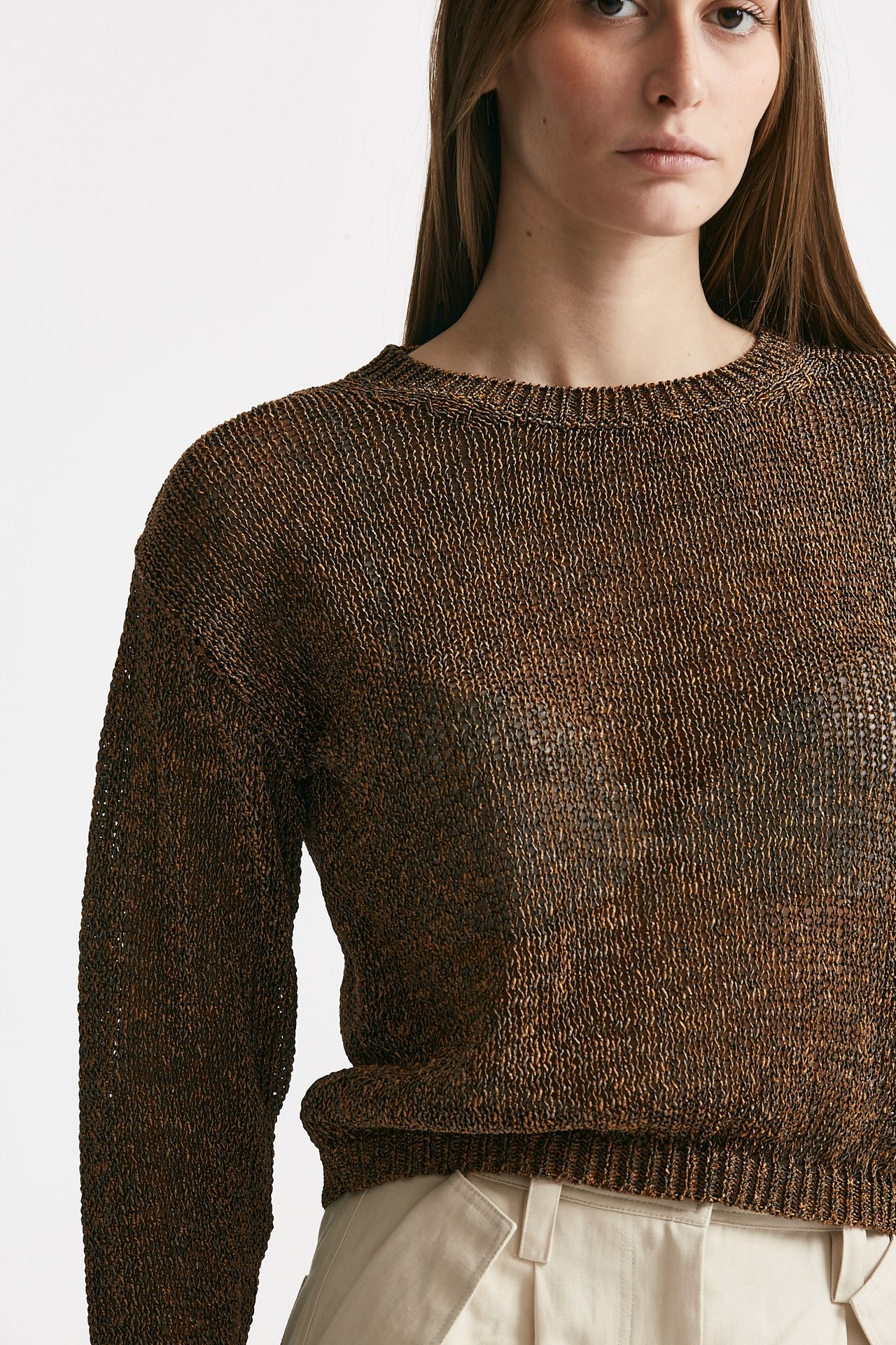 maglia lavorata marrone beige e rame women Grifoni - 5