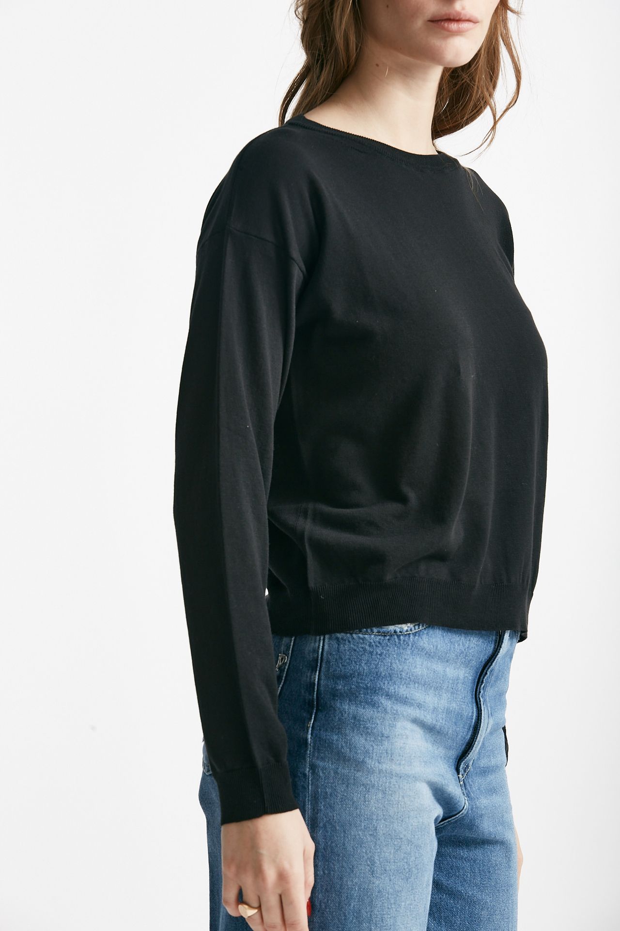 maglia in cotone e seta nero women Grifoni - 4