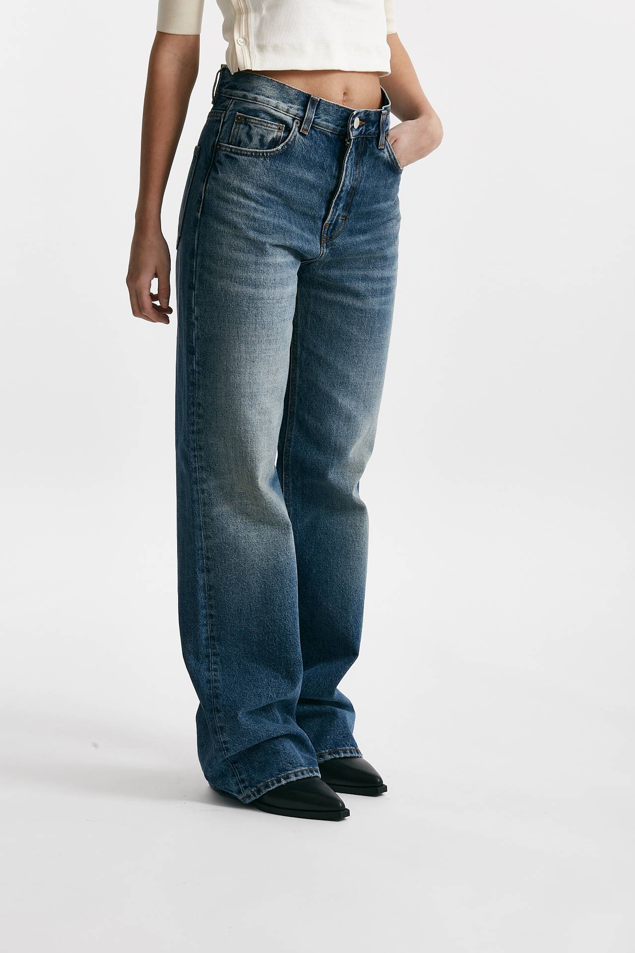 jeans palazzo korea medio/scuro women Haikure - 4