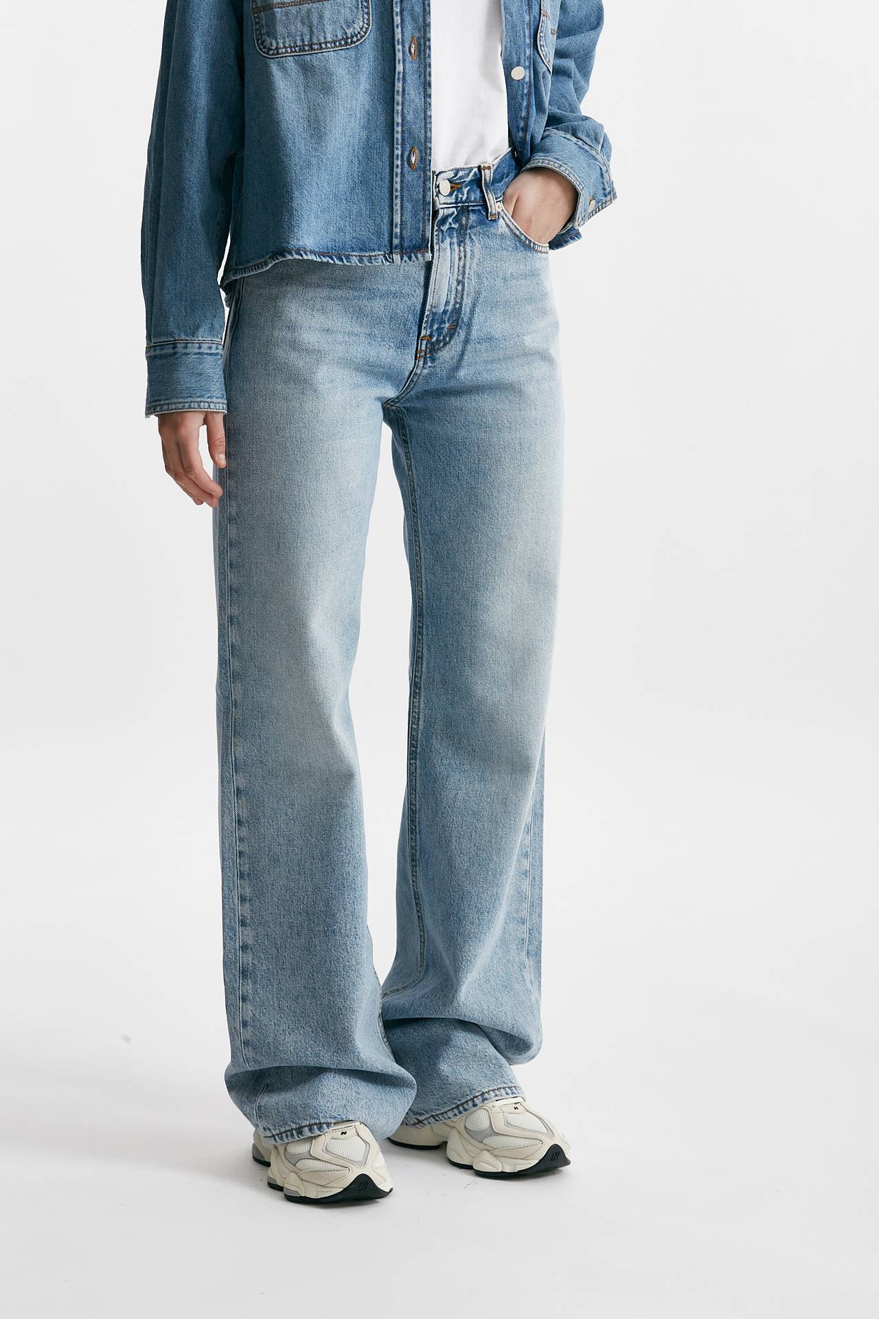 jeans palazzo korea lavaggio chiaro women Haikure - 4