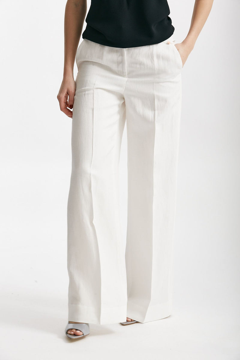 pantalone palazzo incotex neera bianco women Incotex