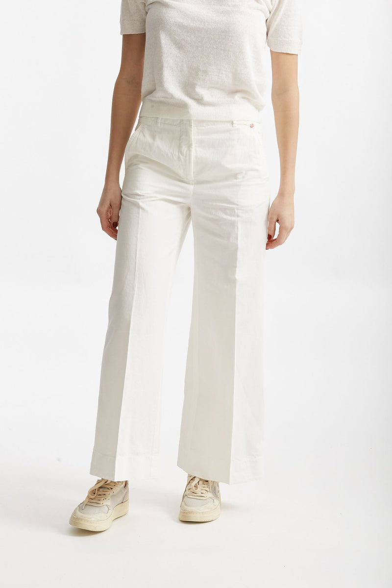 pantalone in cotone ilya panna women Incotex