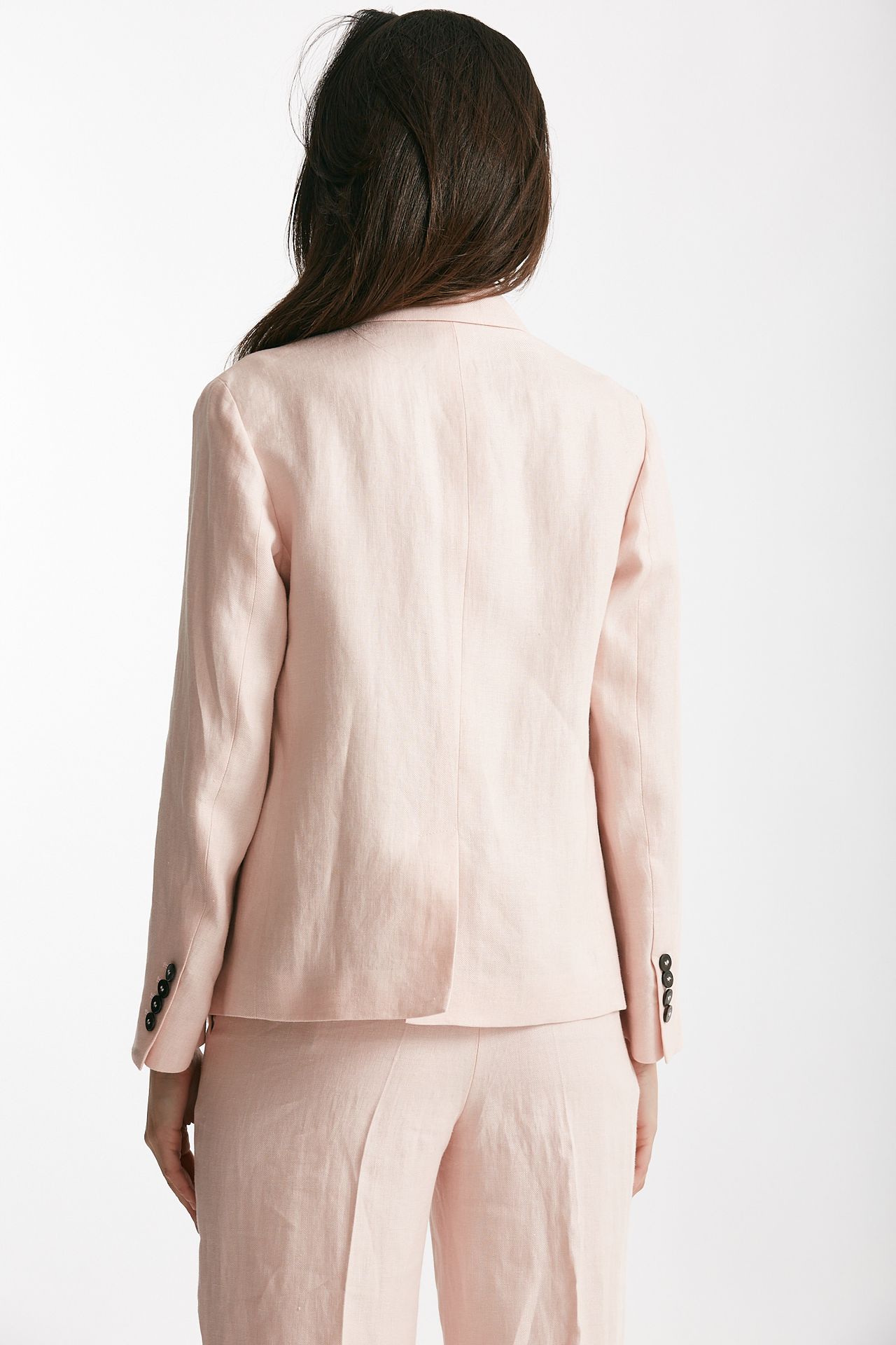 giacca in lino rosa tenue women Incotex - 3