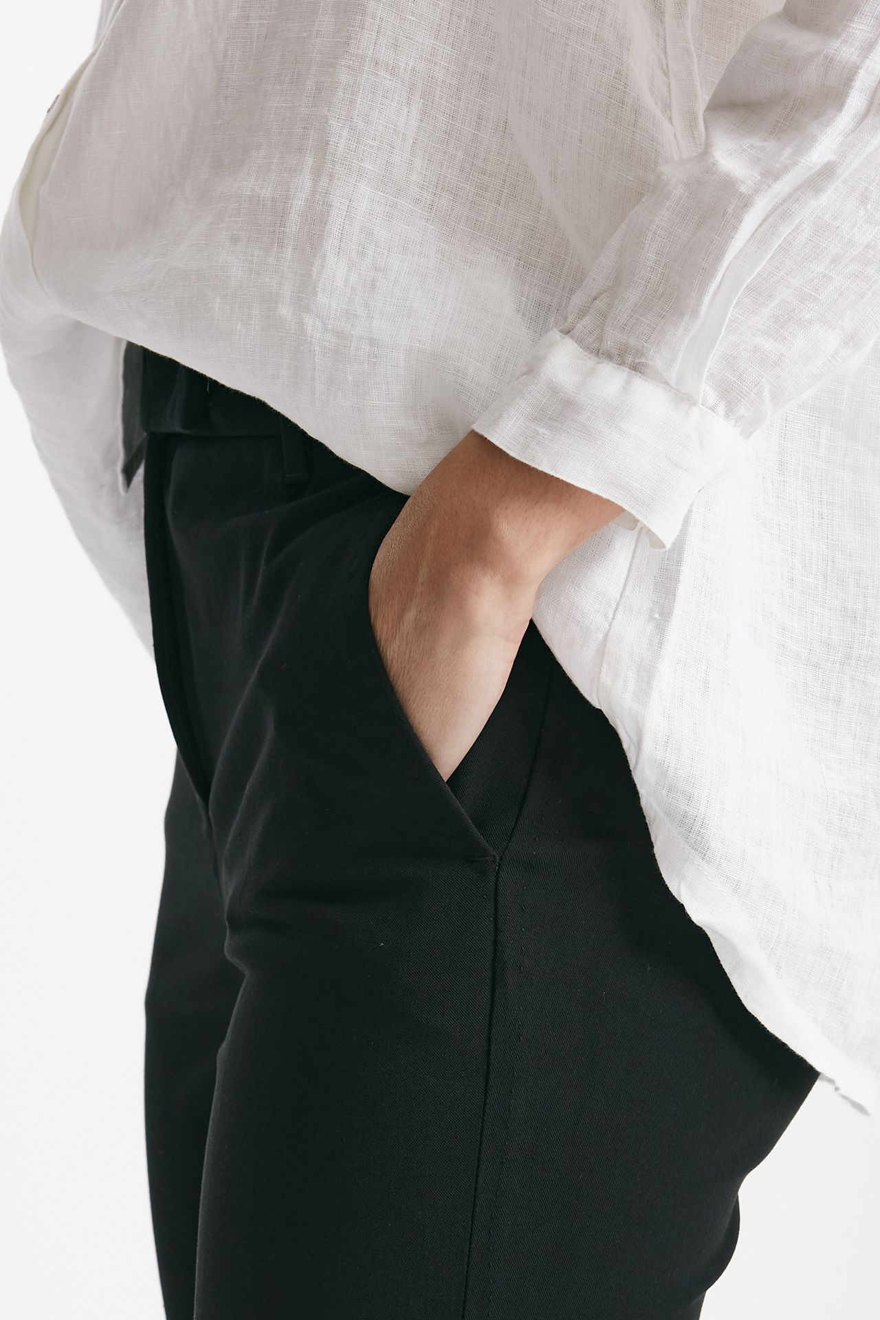 pantalone slim in cotone kimama nero women Incotex - 5