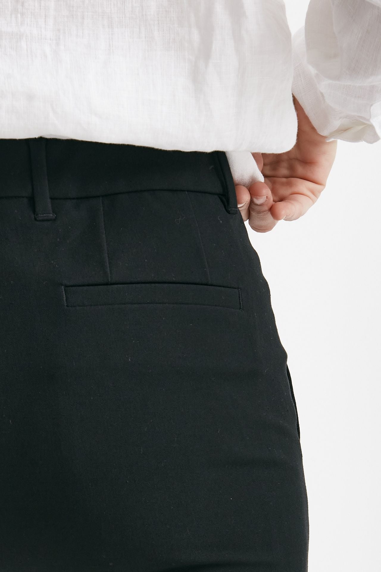 pantalone slim in cotone kimama nero women Incotex - 6