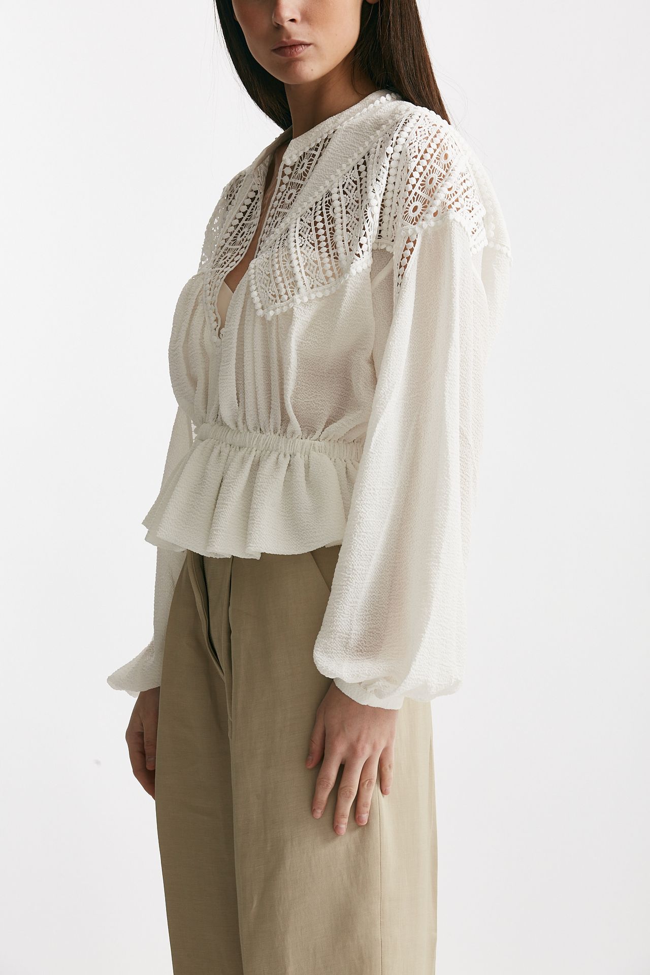camicia collo coreana in crepe bianco women Iro - 2