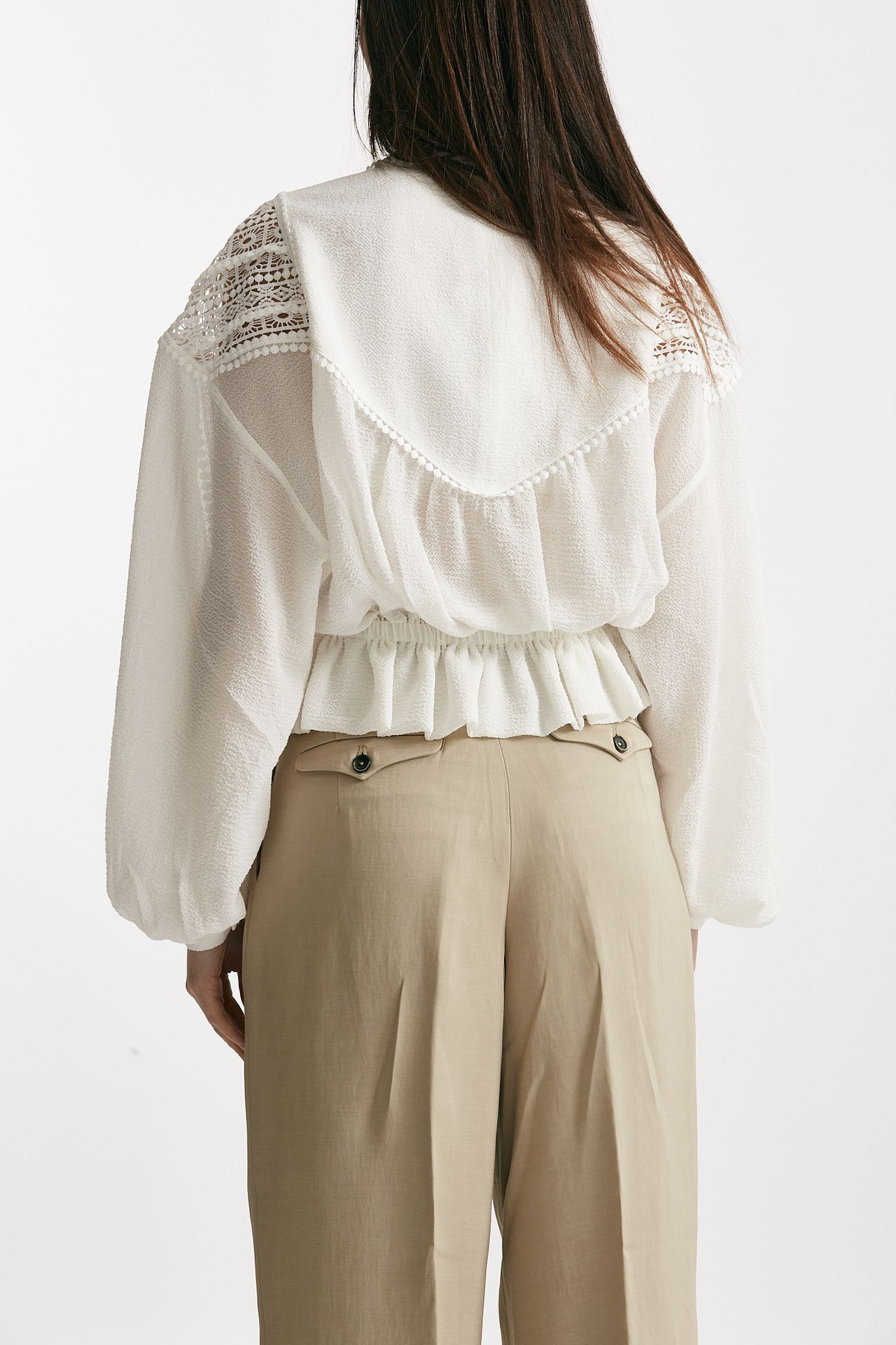 camicia collo coreana in crepe bianco women Iro - 3