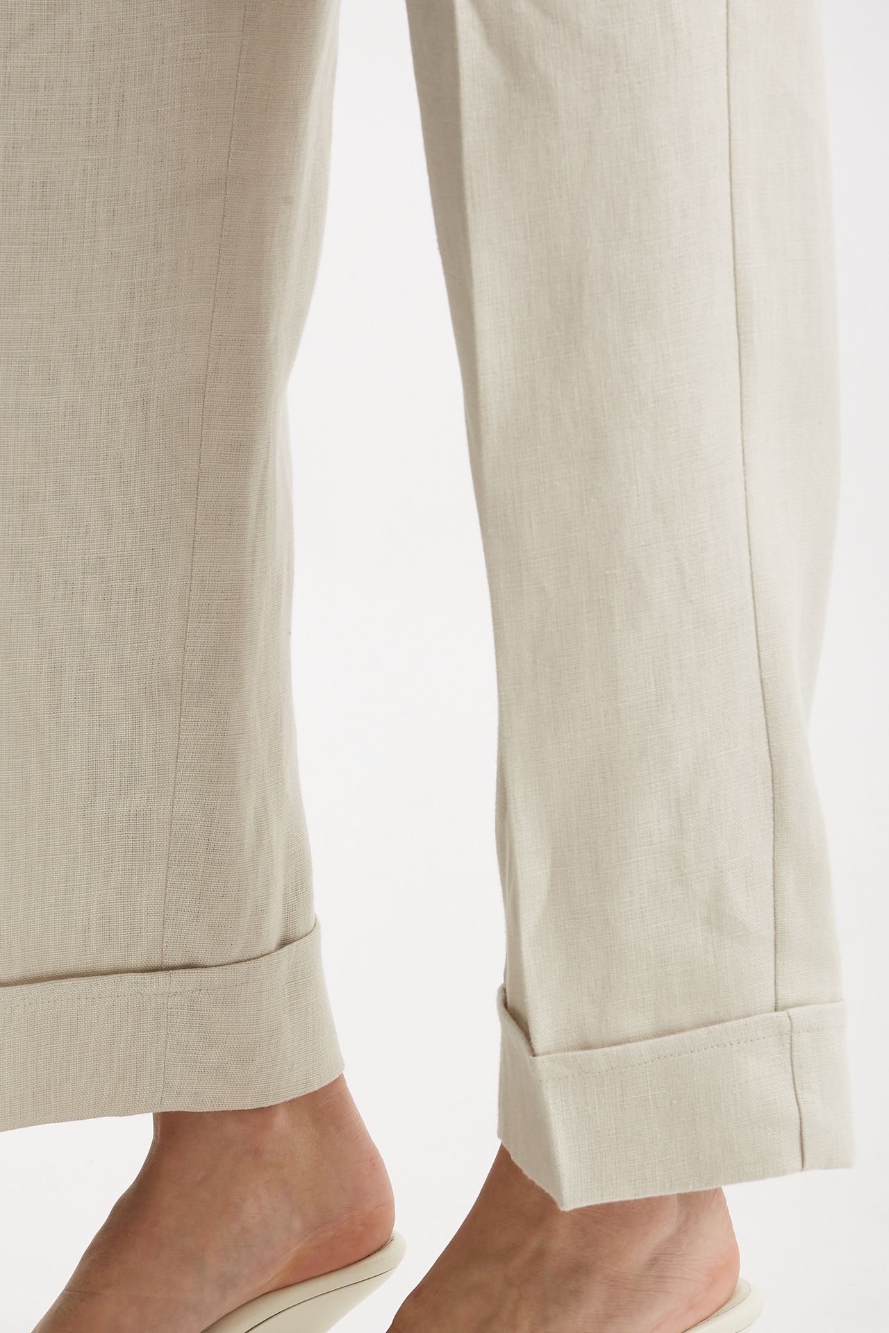 pantalone in tela di lino anselmo sabbia women Max mara s - 3