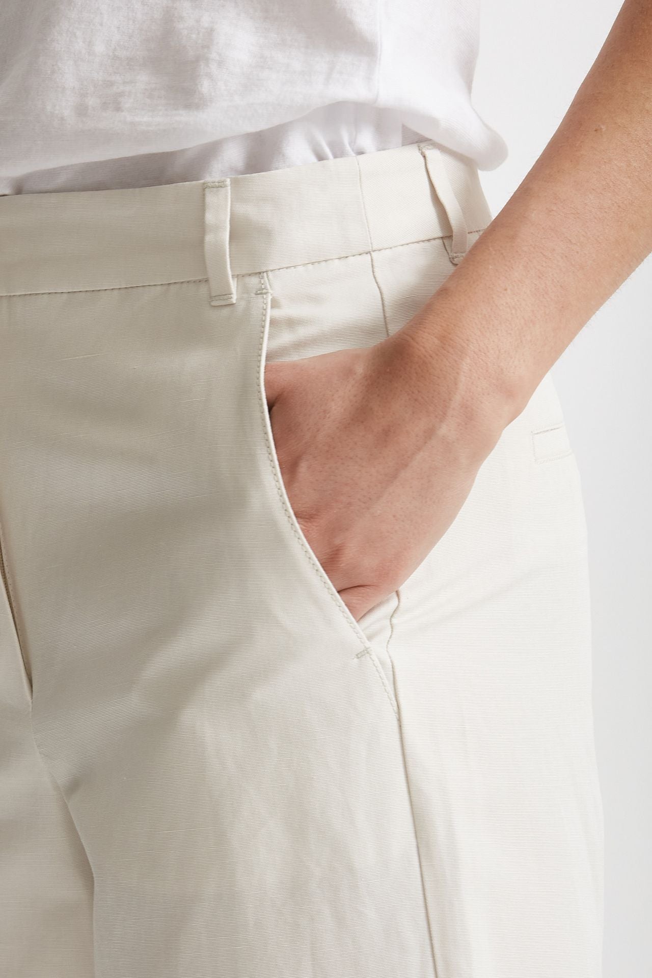 pantalone baggy in canvas ecru women Max mara s - 5