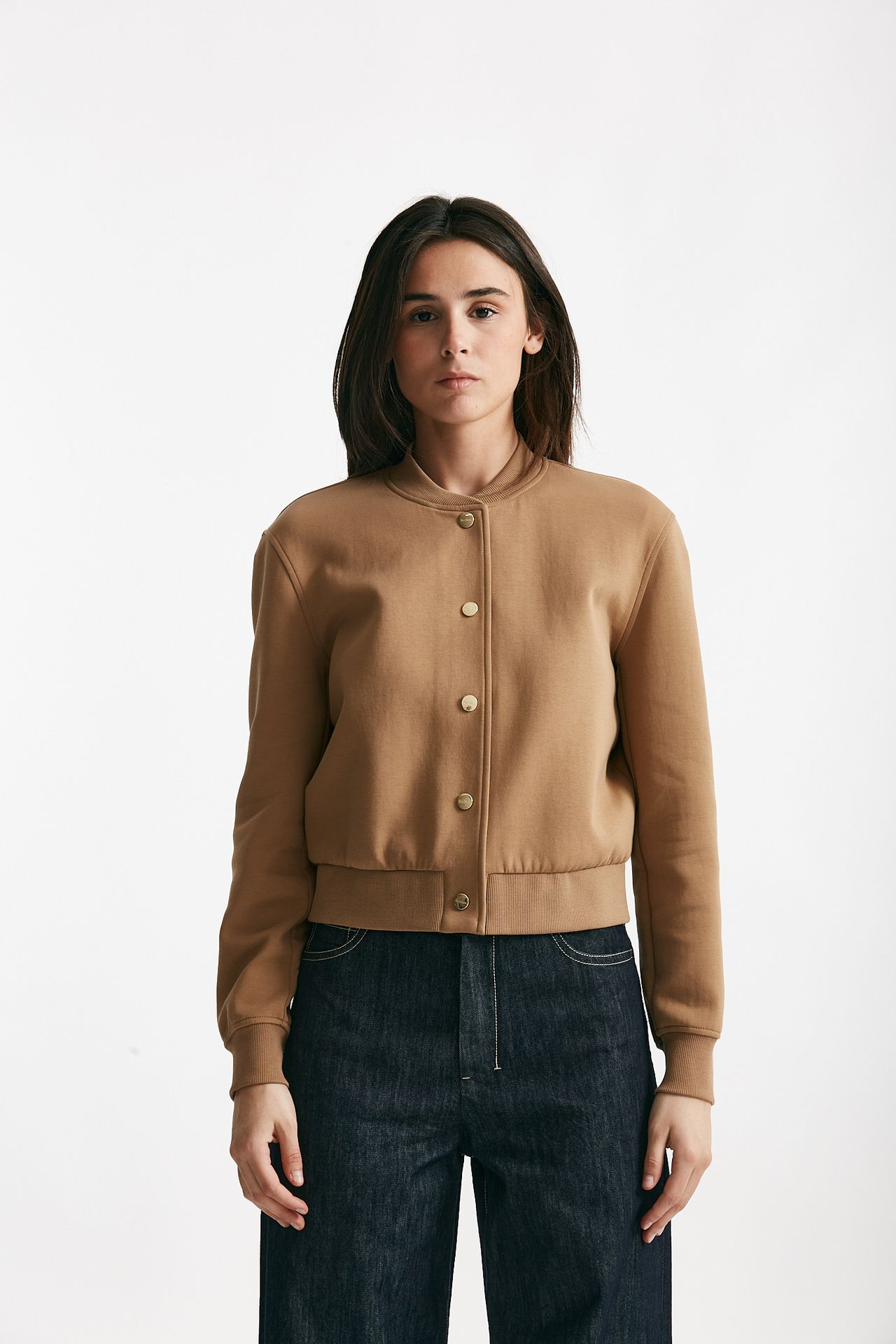 bomber crop in jersey scuba barbara cammello women Max mara s - 5