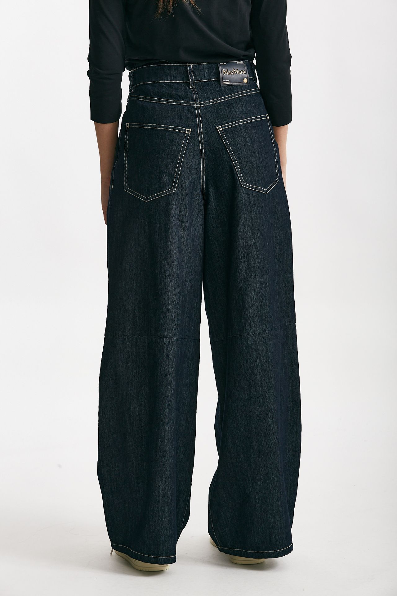 jeans wide leg priamo vita alta con doppia pinces women Max mara s - 3
